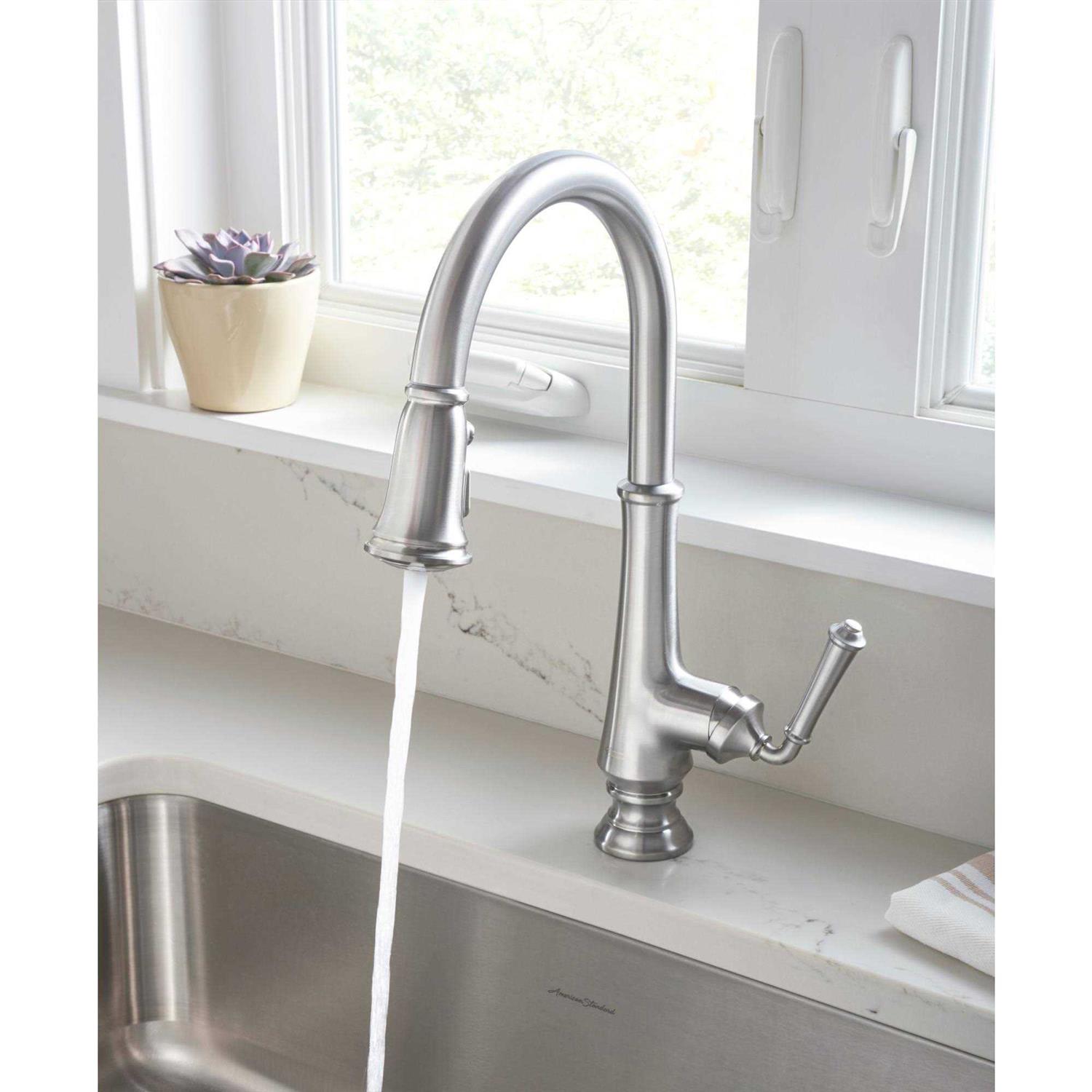 American Standard Delancey Single-Handle Pull Down Kitchen Faucet - Cheap Fitting