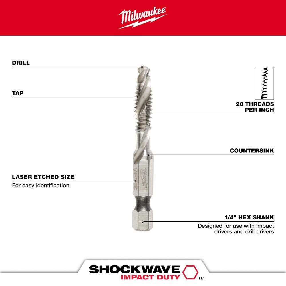Milwaukee SHOCKWAVE Impact Drill Tap 48-89 - Cheap Fitting