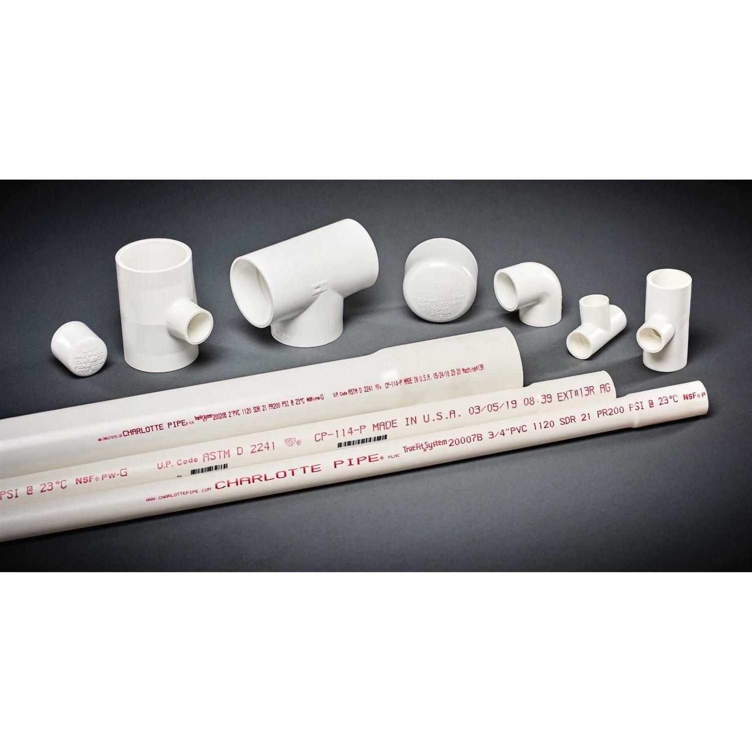 Charlotte Pipe 1 in. x 10 ft. Cold Water PVC Pressure Pipe - Cheap Fitting