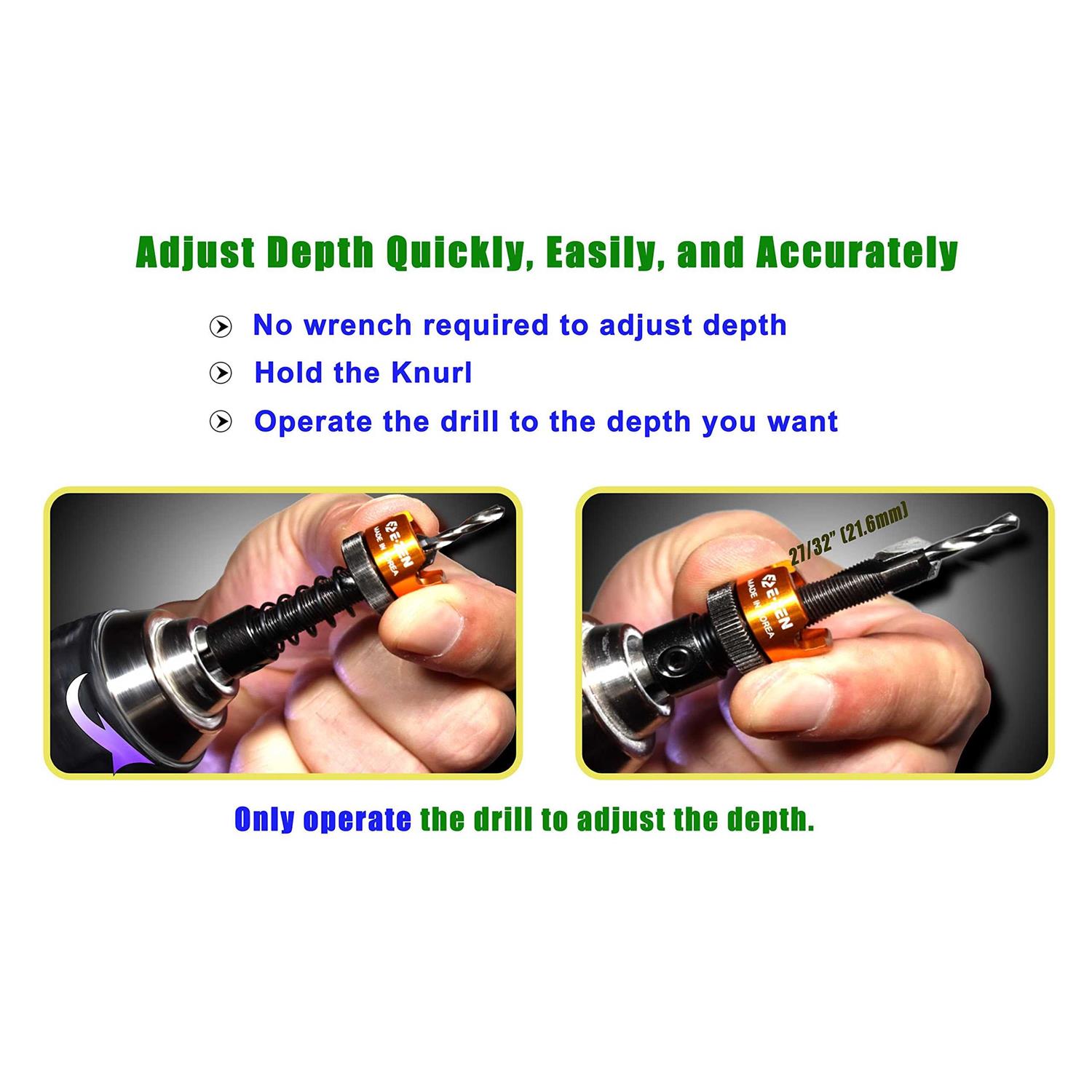 Adjustable Countersink Drill Bit Self-Adjusting Depth Control Without - Cheap Fitting