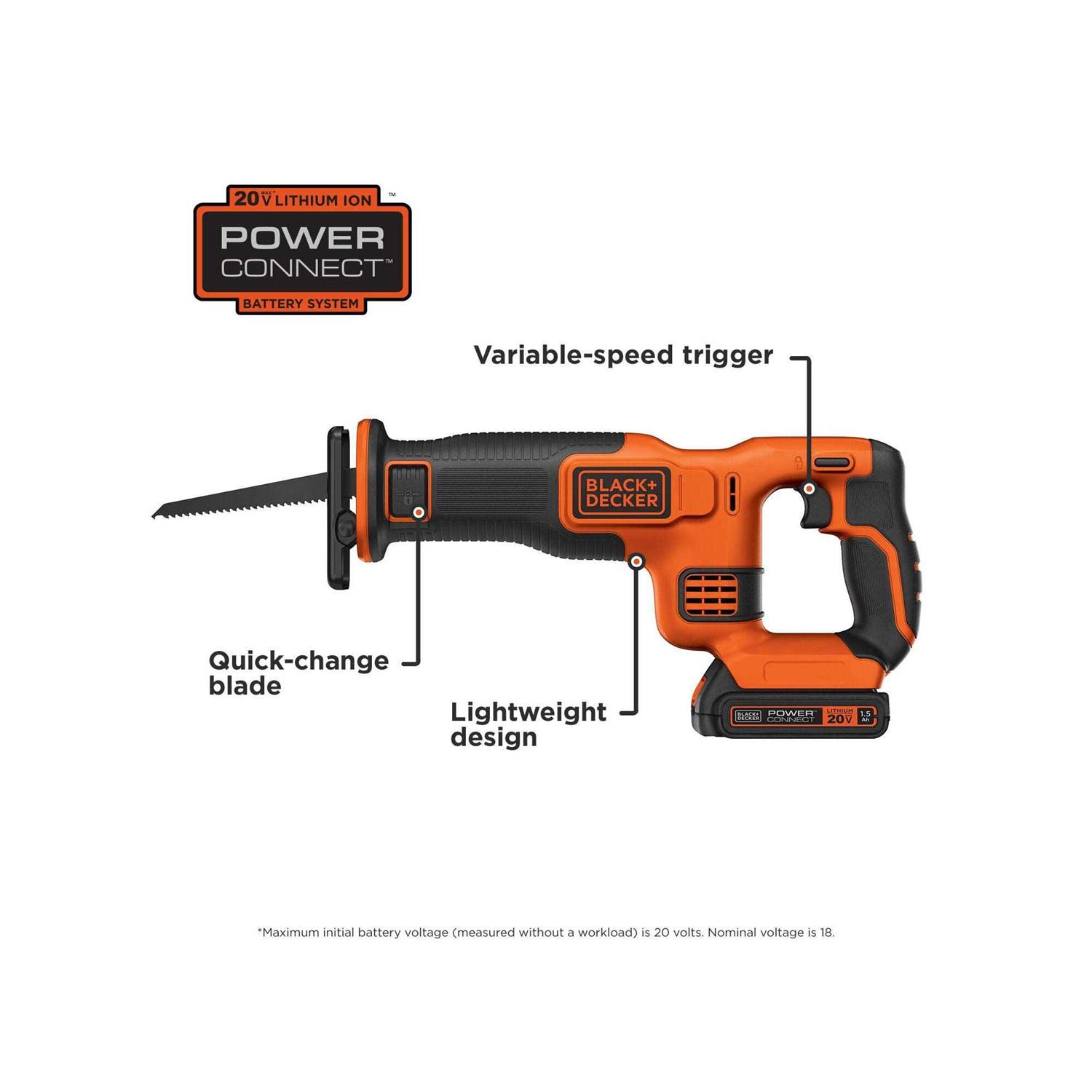 BLACK+DECKER 20V MAX Cordless Reciprocating Saw - Cheap Fitting
