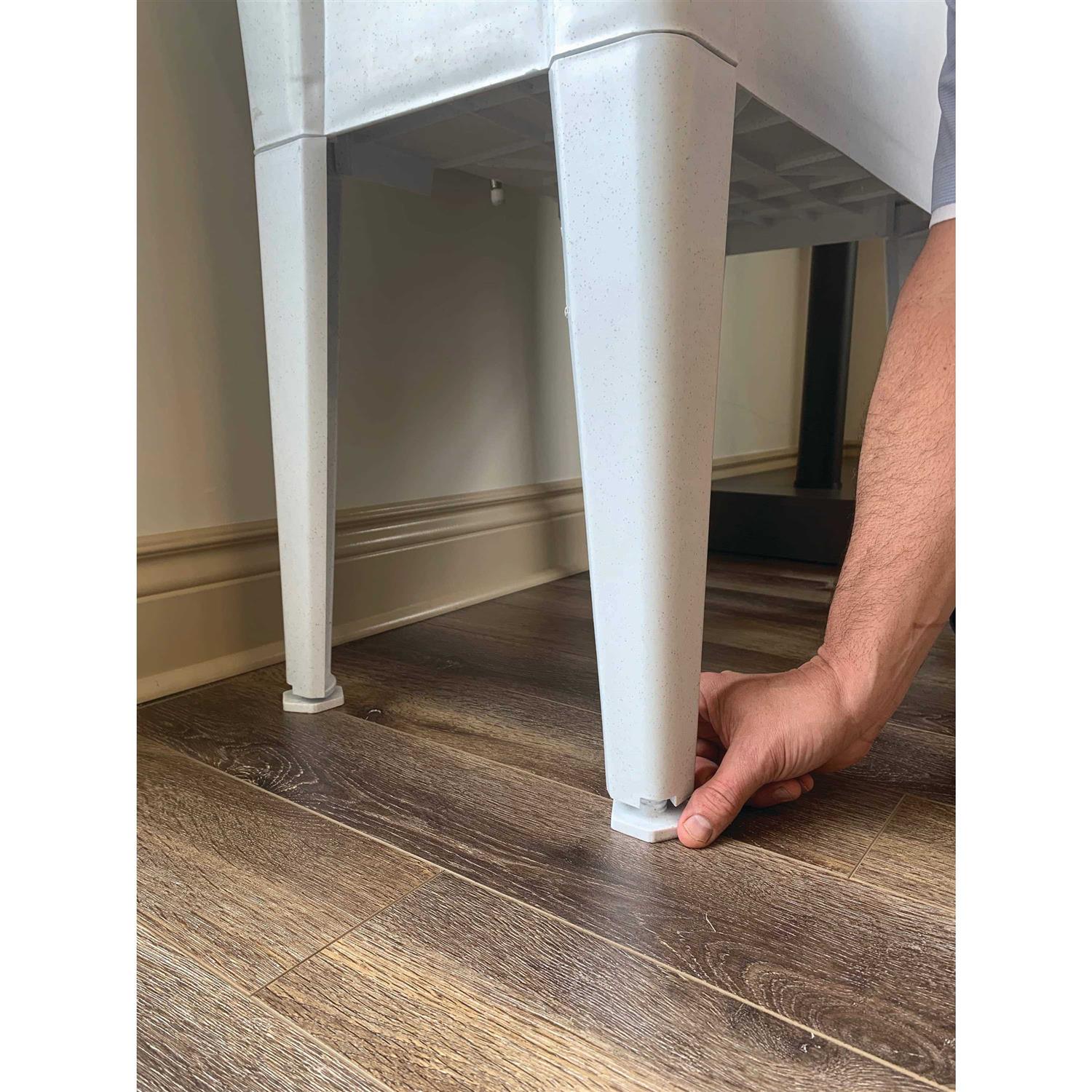 Rugged Tub 32 in. x 22 in. Polypropylene Granite Laundry Sink with 2 Hdl Non Metallic Pullout Faucet and Installation Kit G32GK1 - Cheap Fitting