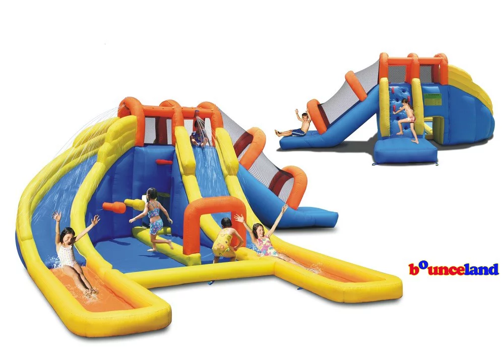 Bounceland Big Splash Triple Water Slides and Pool Water Park - Cheap Fitting