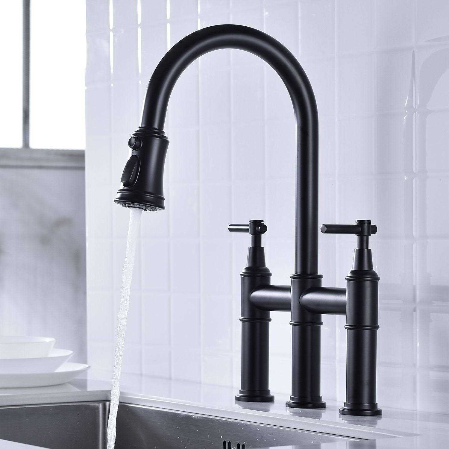 Pfister Hanover 2-Handle Pull-Down Kitchen Faucet with Soap Dispenser F-531-4HNY - Cheap Fitting
