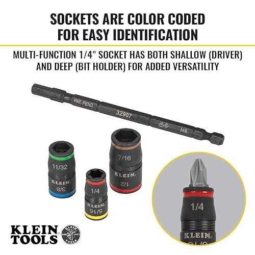 Klein Tools 32907 7 in 1 Impact Flip Socket Set - Cheap Fitting