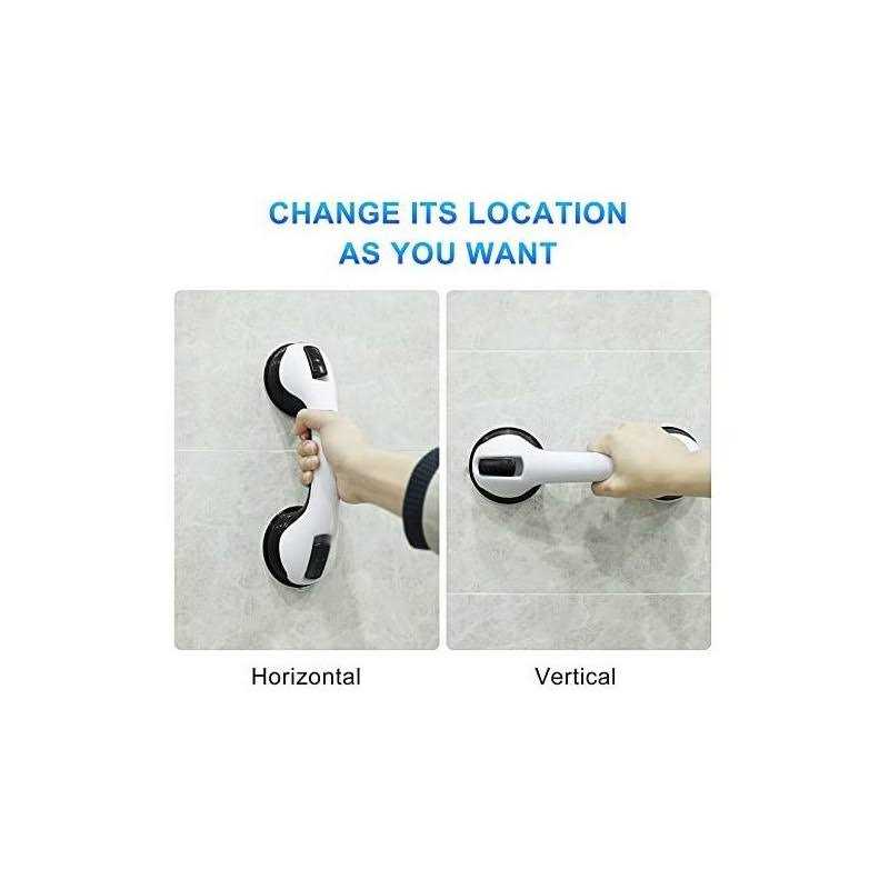 Budding Joy Shower Suction Grab Bar 2 Pack Shower Handle with Strong Hold Suction Cup Grip Grab in Bathroom Bath Handle Grab Bars for Bathroom 12 inch - Cheap Fitting