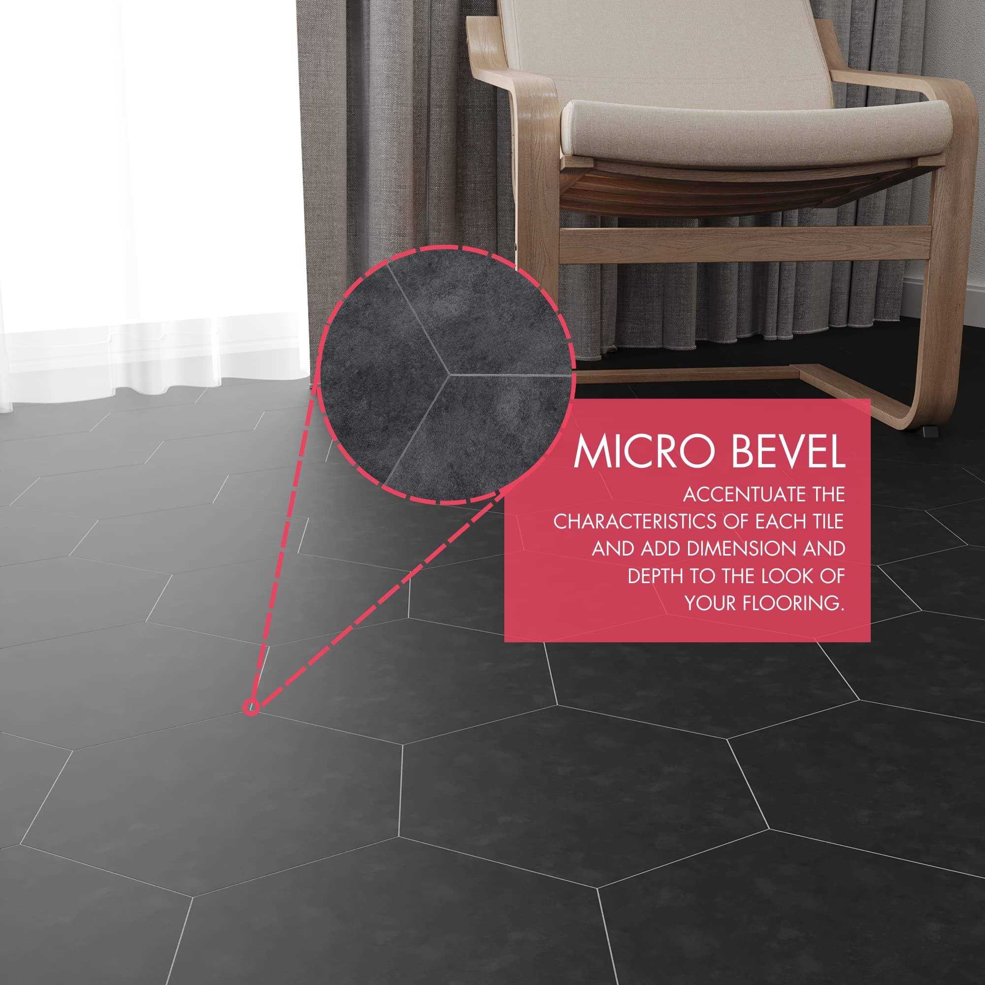 BaseCore HEX5.75 2mm Peel and Stick Vinyl Flooring Lucida USA - Cheap Fitting