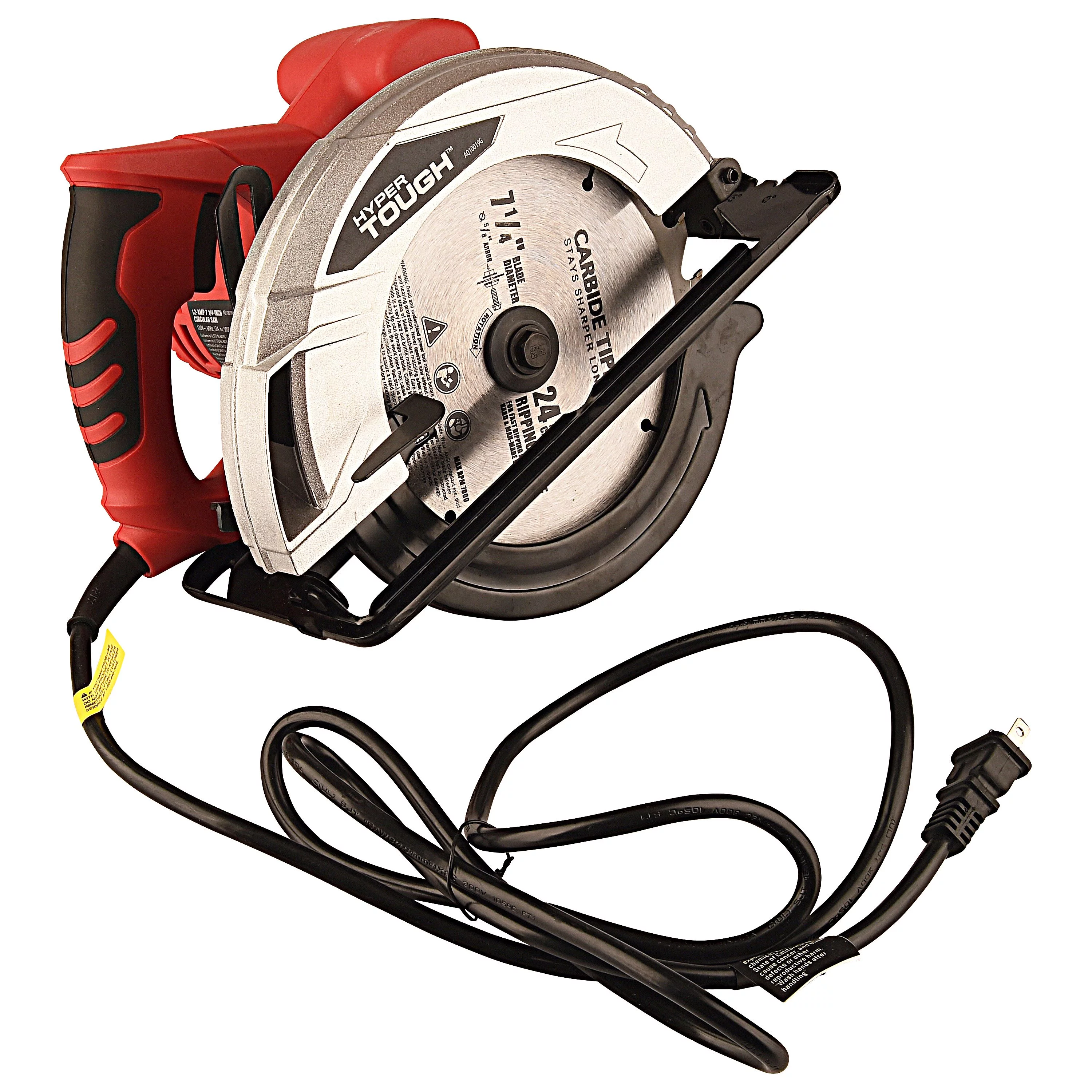 Hyper Tough 12 Amp Corded 7-1/4 inch Circular Saw with Steel Plate Shoe, Adjustable Bevel, Blade & Rip Fence - Cheap Fitting