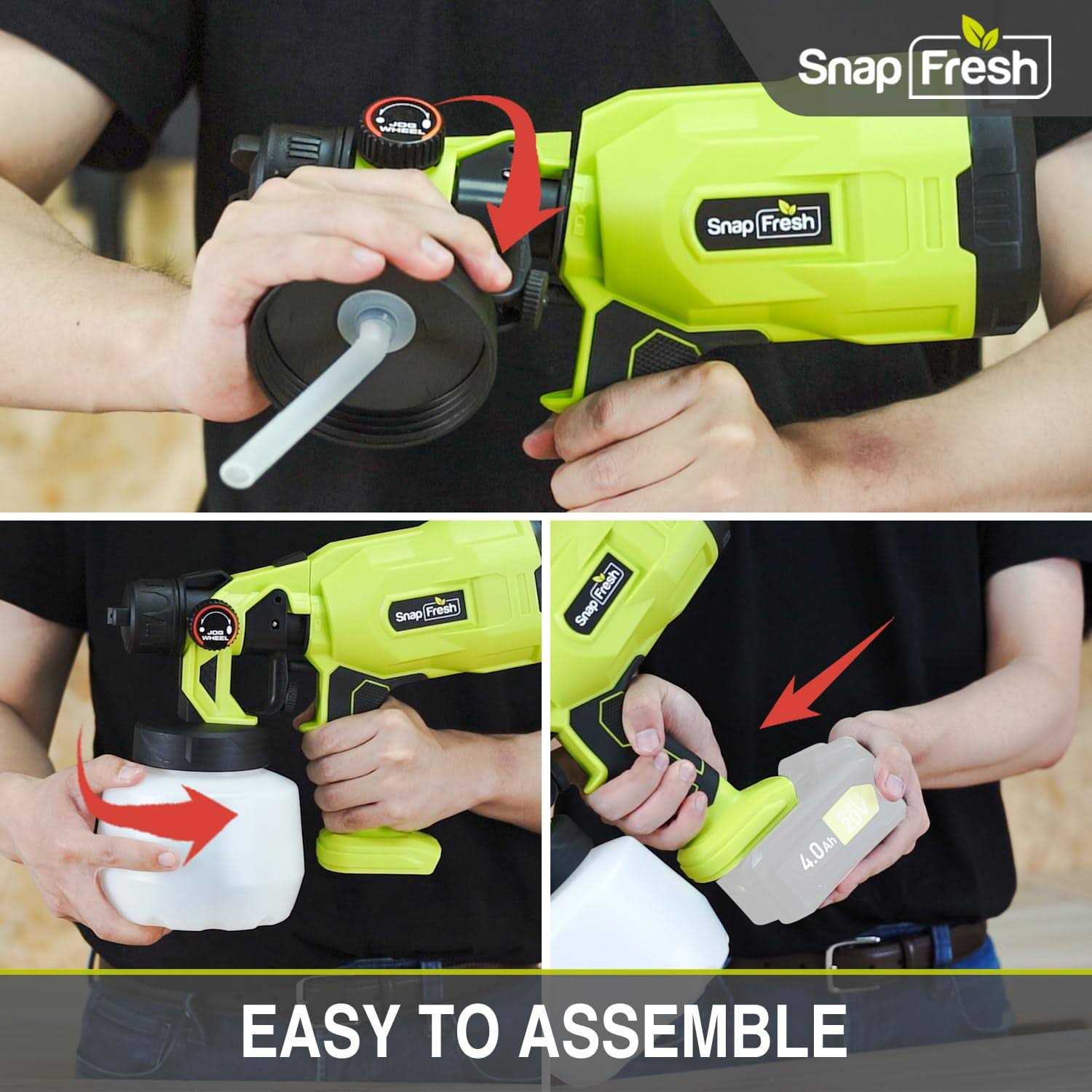 Cordless Paint Sprayer SnapFresh Power Paint & HVLP Sprayer Gun - Cheap Fitting