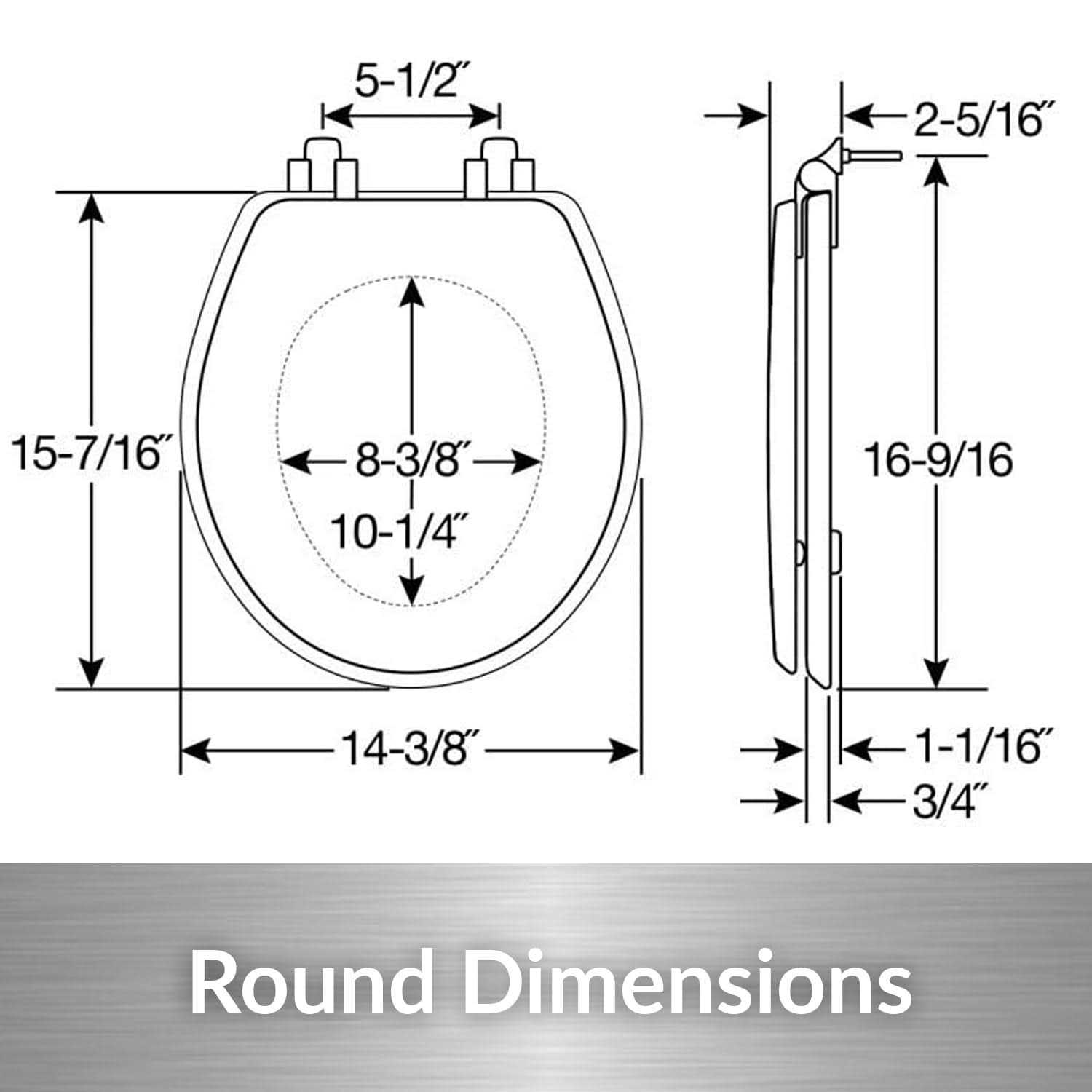 Mayfair 000 Benton Toilet Seat Hinges will Slow Close and Never Come Loose - Cheap Fitting