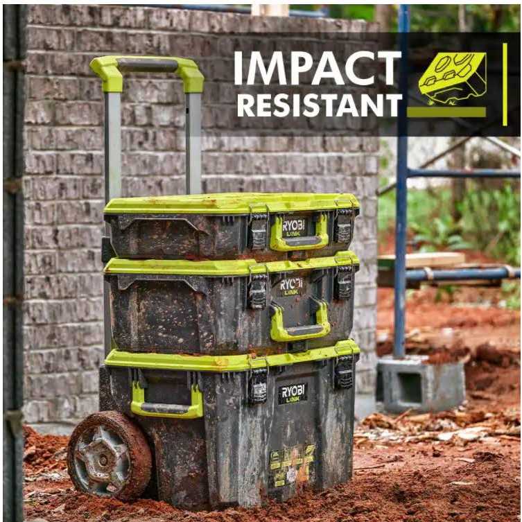 RYOBI LINK Rolling Tool Box with LINK Standard Tool Box and LINK Tool - Cheap Fitting