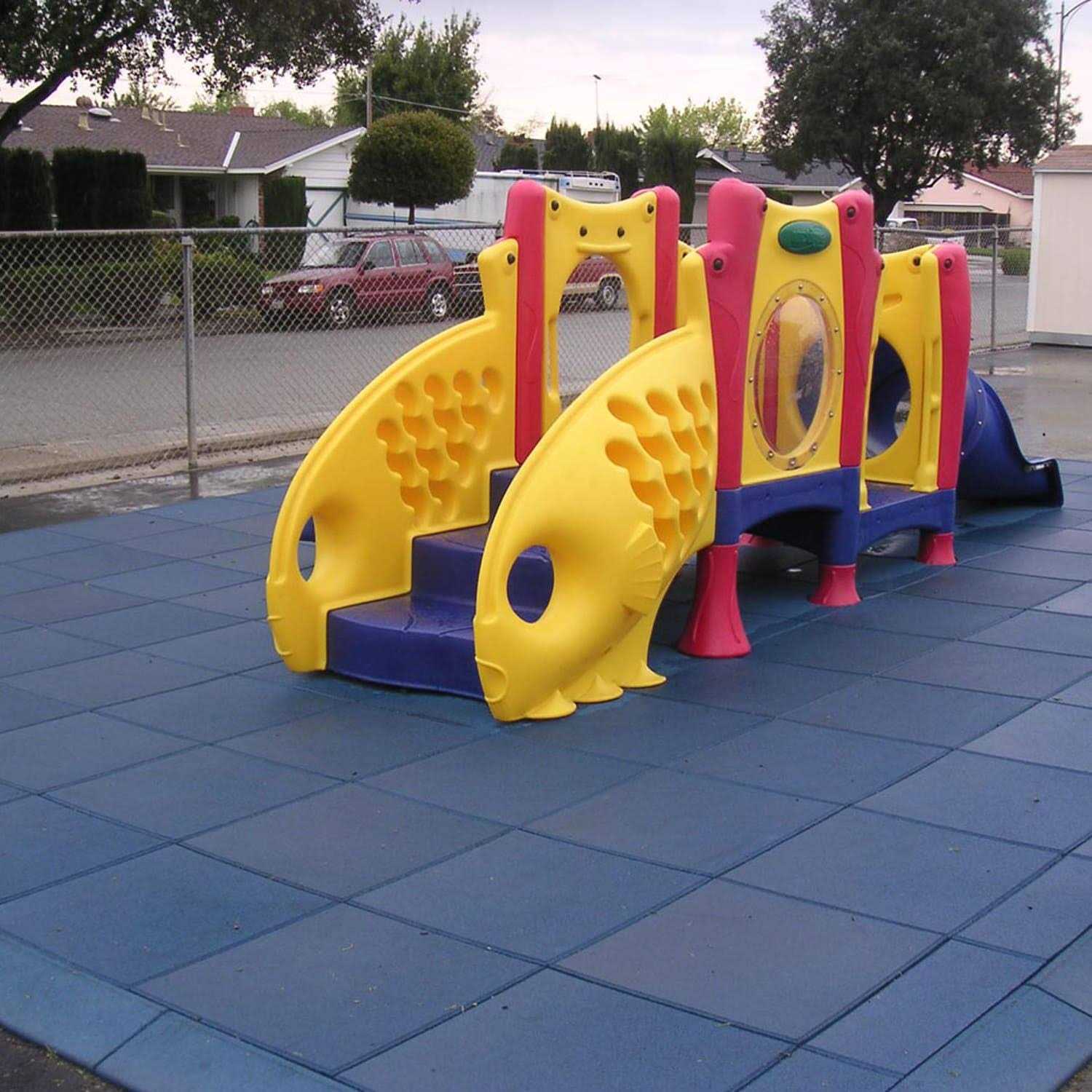 Rubber-Cal Eco-Safety Interlocking Playground Tiles 2.5 x 19.5 x 19.5 - Cheap Fitting