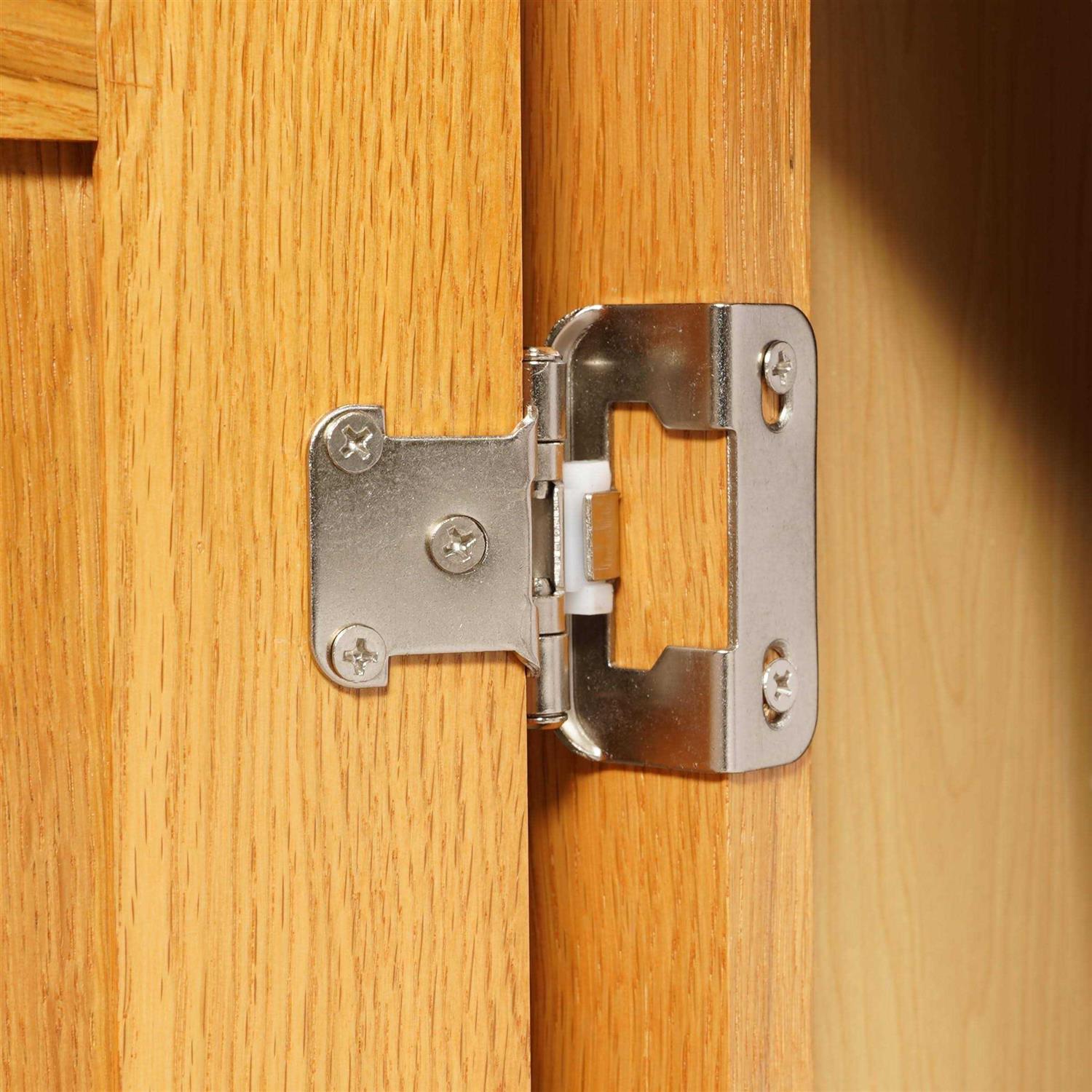 DecoBasics 1/2 Overlay Partial Wrap Semi Wrap Self Closing Cabinet Hinges - Cheap Fitting