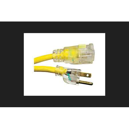 Monster Outdoor Yellow Extension Cord 14/3 SJTW - Cheap Fitting