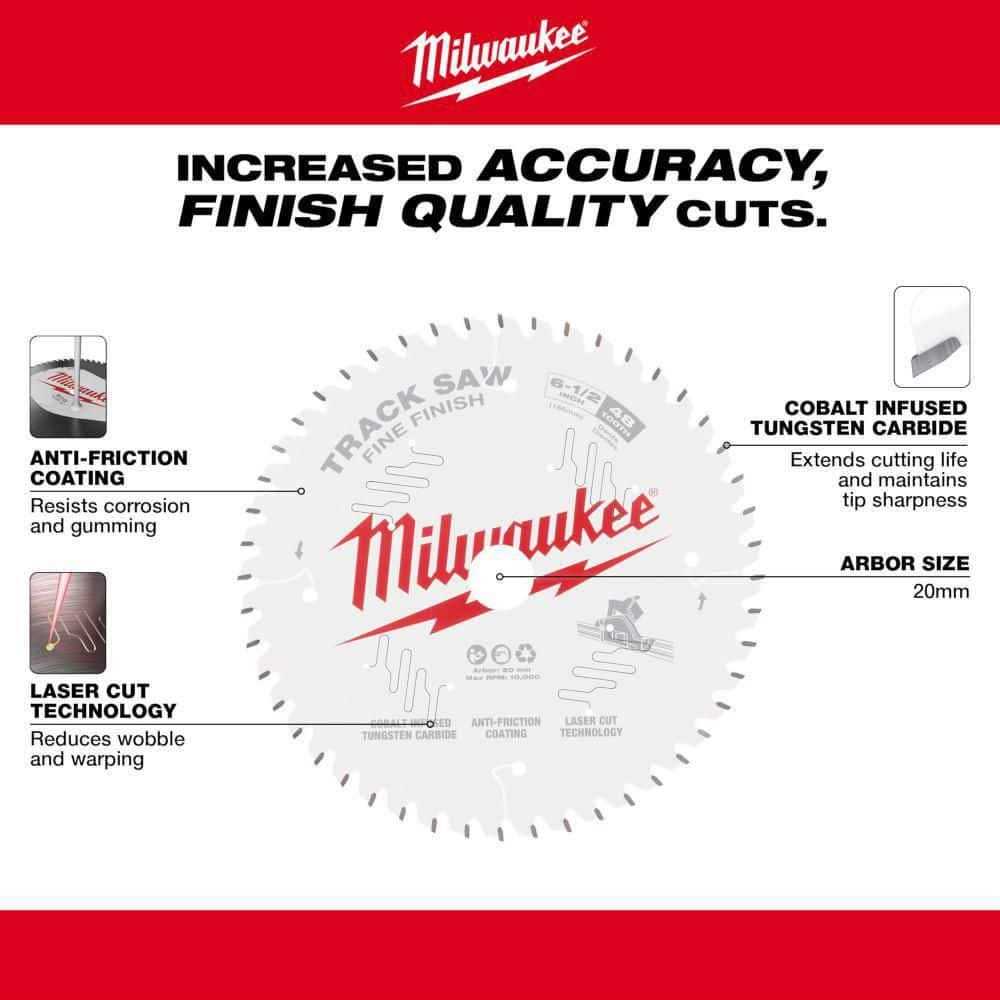 Milwaukee 48-40-0627 6-1/2 48T Fine Finish Track Saw Blade - Cheap Fitting
