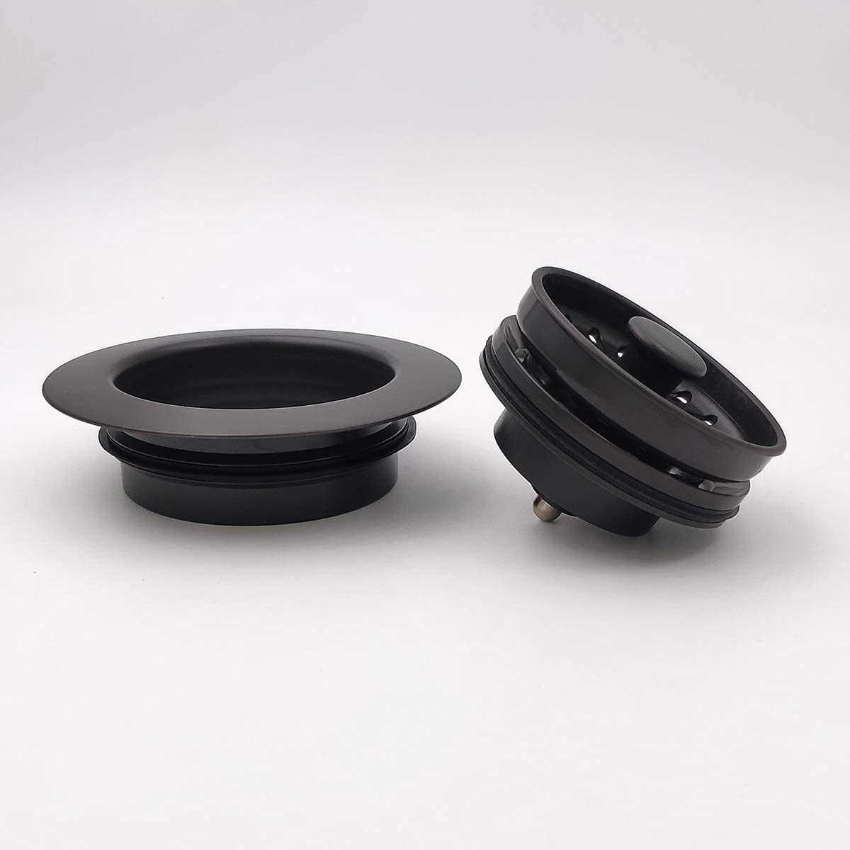 Gzila Garbage Disposal Strainer and Stopper with Decorative Disposal Flange in Black - Cheap Fitting