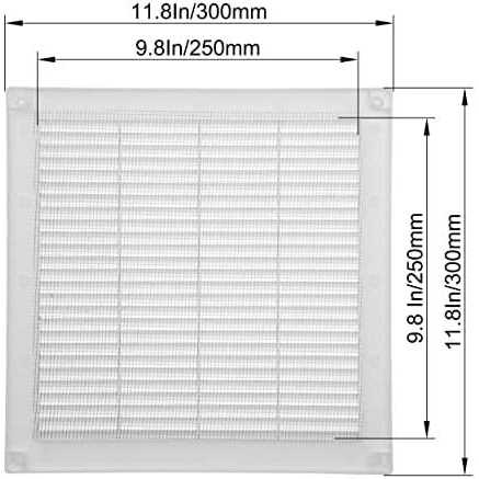 Ecopro Vent Square Vent Grille with Protective mesh. Lightweight Plastic Ventilation Register/Cover. Indoor and Outdoor Soffit - Cheap Fitting