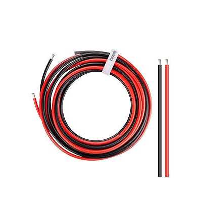 10 Gauge Wire iGreely 30 FT Red & 30 FT Black 10 Gauge Tinned Copper Electrical Wire Cable for Solar Panel Car Audio Automotive Trailer Marine - Cheap Fitting