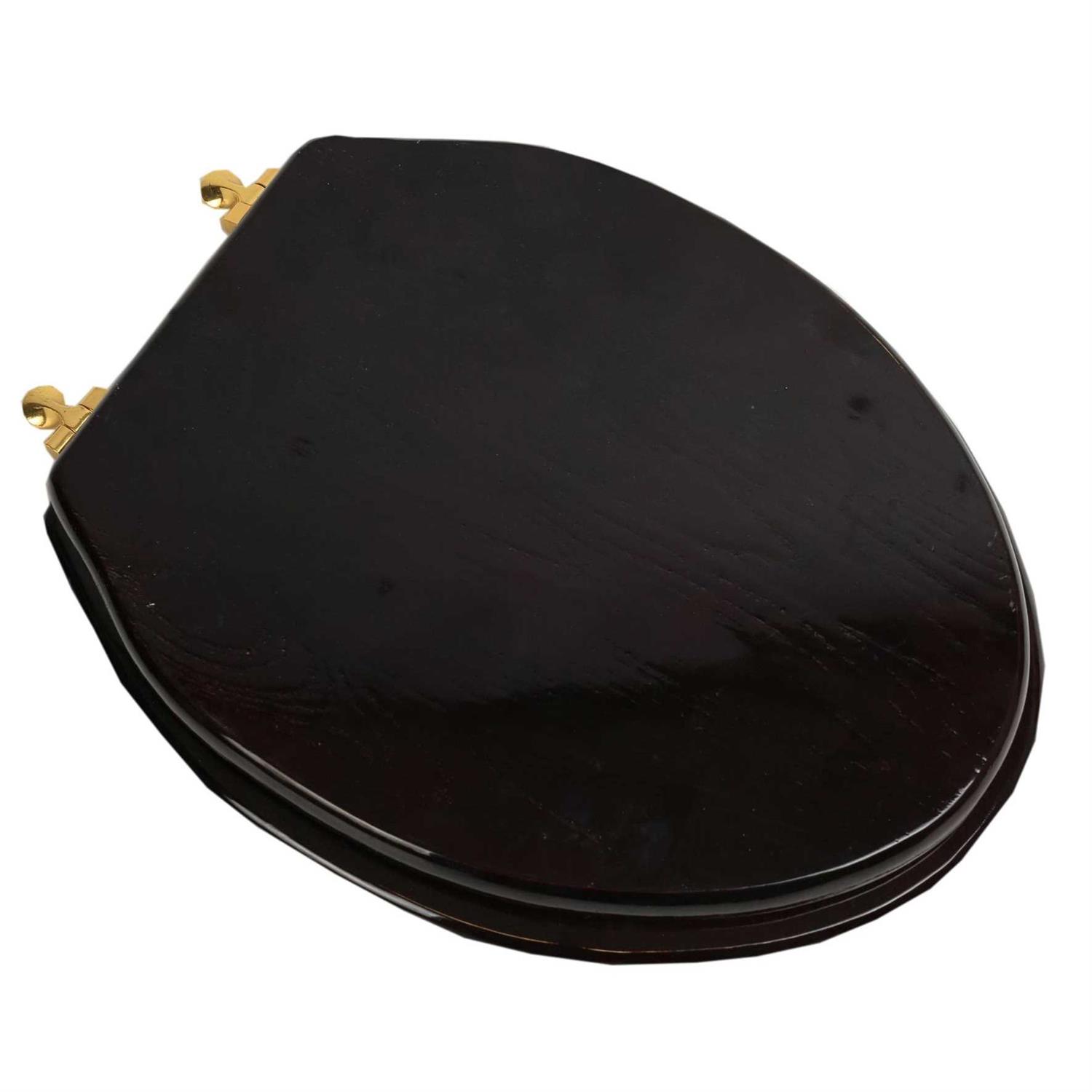 Plumbing Technologies Designer Solid Round Oak Wood Toilet Seat Hinges - Cheap Fitting