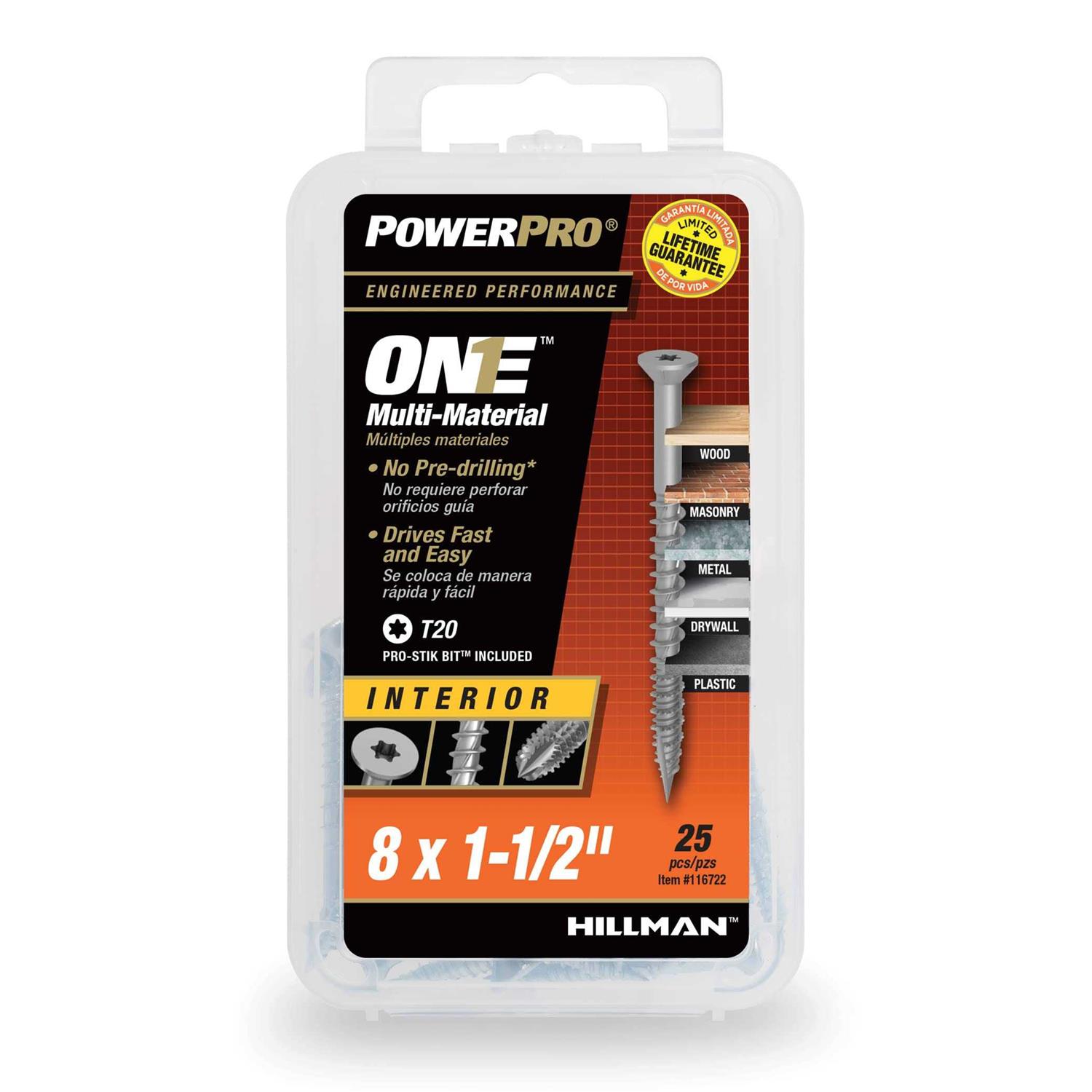 Power Pro ONE Exterior Flat-Head Multi-Material Screws - Cheap Fitting