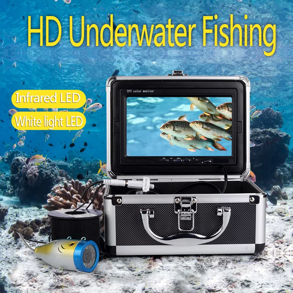 Docooler Underwater Fishing  Fishing  with 7'' Color LCD Monitor IP68 Waterproof Underwater Viewing System for Lake and Sea Fishing - Cheap Fitting