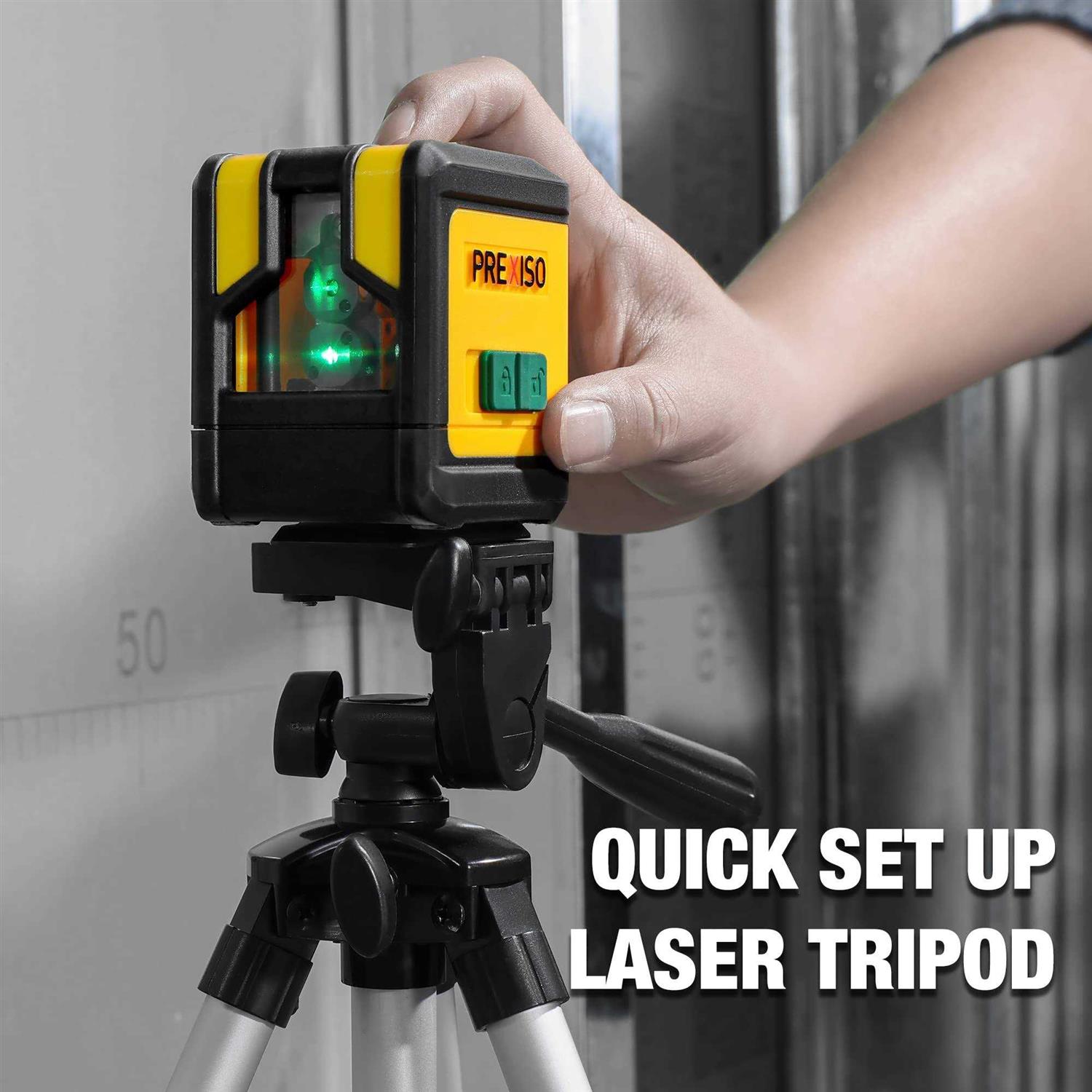 PREXISO Laser Level with Tripod 100Ft Dual Modules Self Leveling Cross Line Laser Level - Cheap Fitting