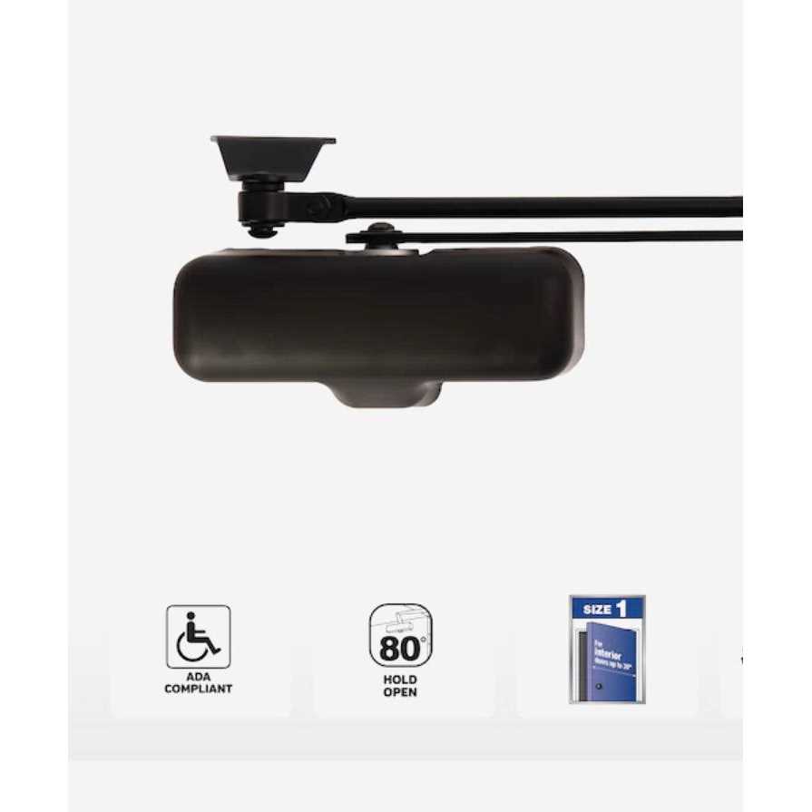 Brinks Residential Matte Black Steel Hydraulic Door Closer - Cheap Fitting