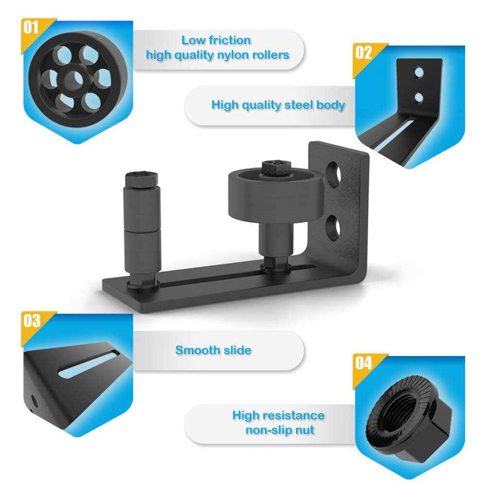 YEFU 8 in 1 Sliding Barn Door Floor Guides, Barn Door Guide for Bottom Adjustable Roller and Wall Mount System - Cheap Fitting
