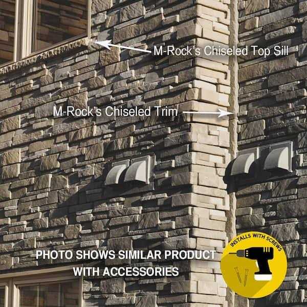 M-Rock P-Series 5 in x 20 Ledge Stone Concrete Stone Veneer - Cheap Fitting