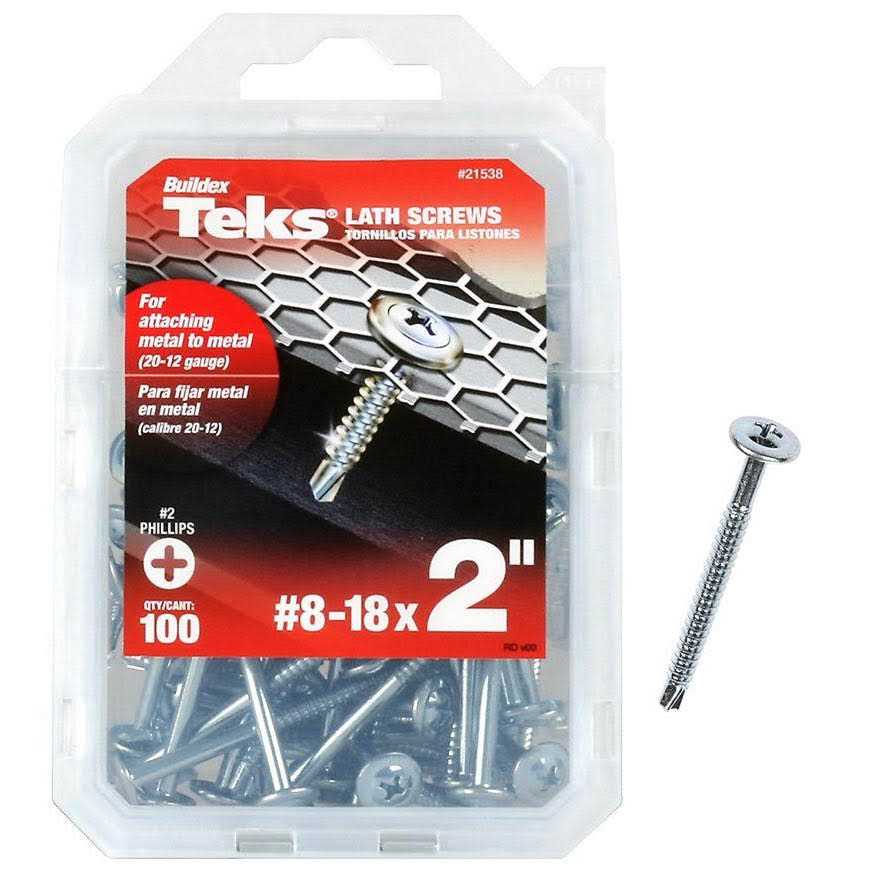 Teks 8 x 2 in. Phillips Truss Head Drill Point Lath Screws 21538 - Cheap Fitting