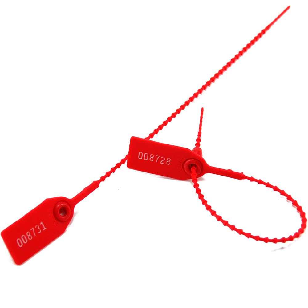 Leadseals 100 Plastic Tamper Seals Zip Ties For Fire Extinguishers Pull Tite Security Tags Numbered Disposable Self-locking Tie 250mm Length - Cheap Fitting