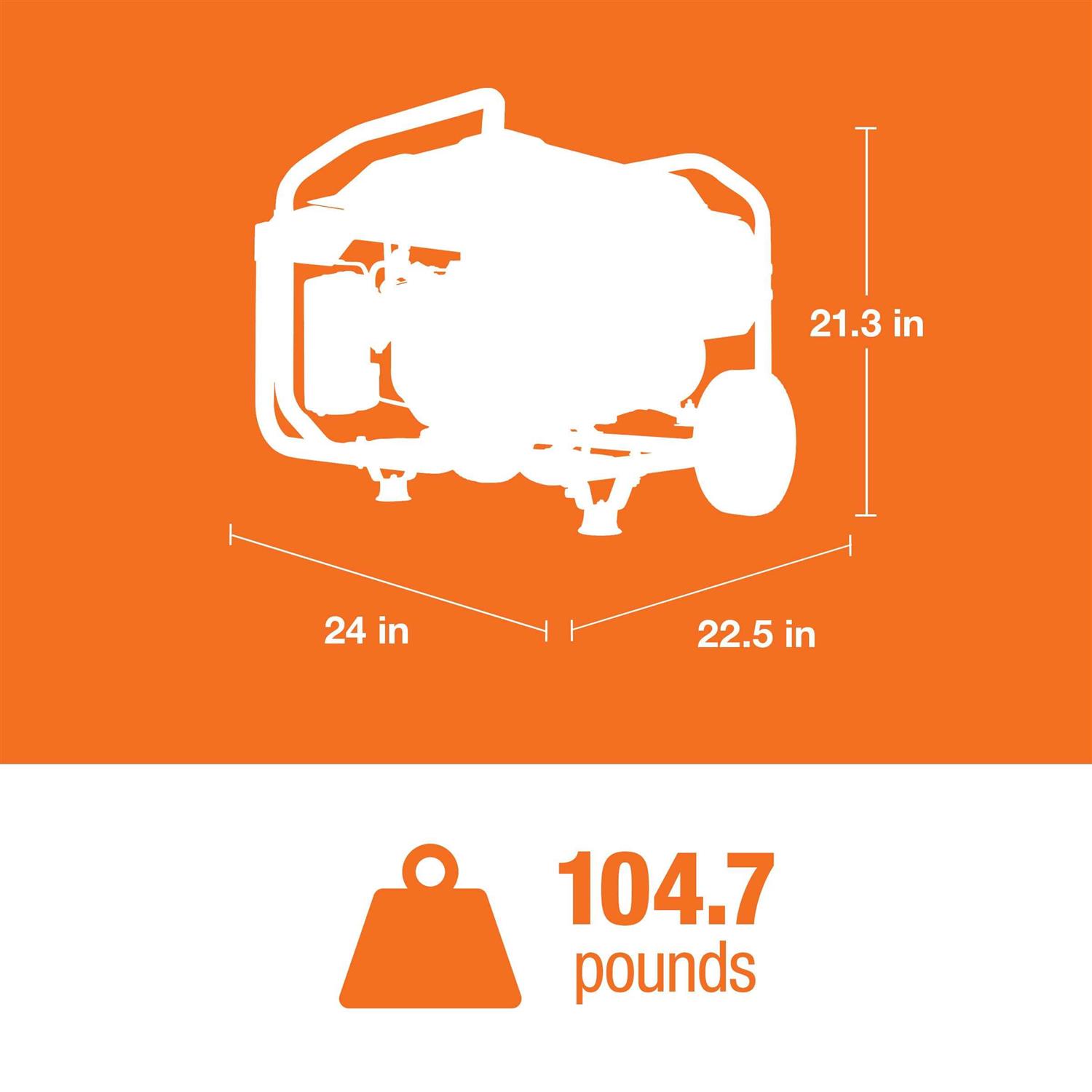 Generac 3600W 120V PowerRush Gasoline Home Standby Portable Generator 7721 - Cheap Fitting