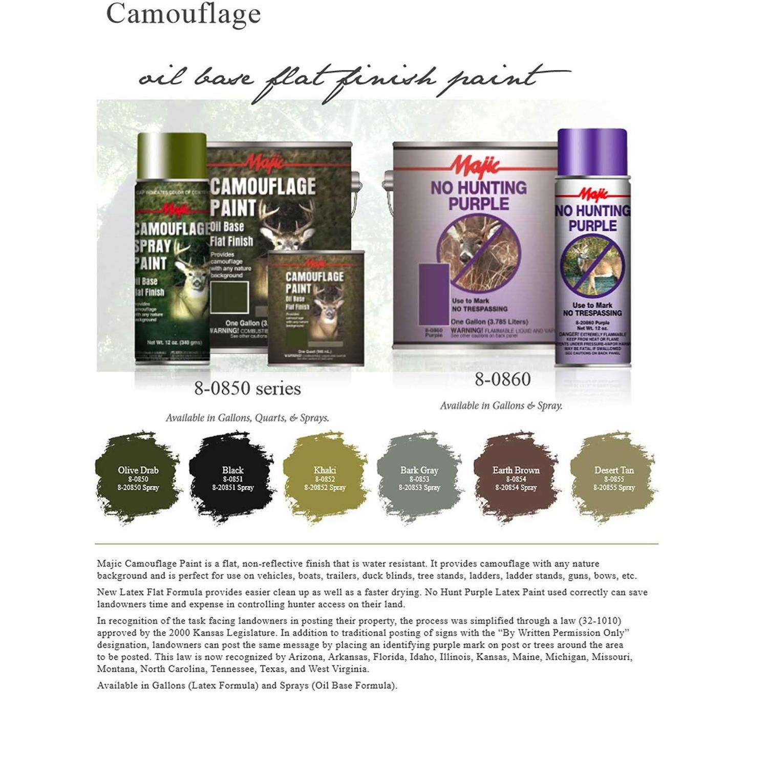 Majic Paints Camouflage Paint - Cheap Fitting