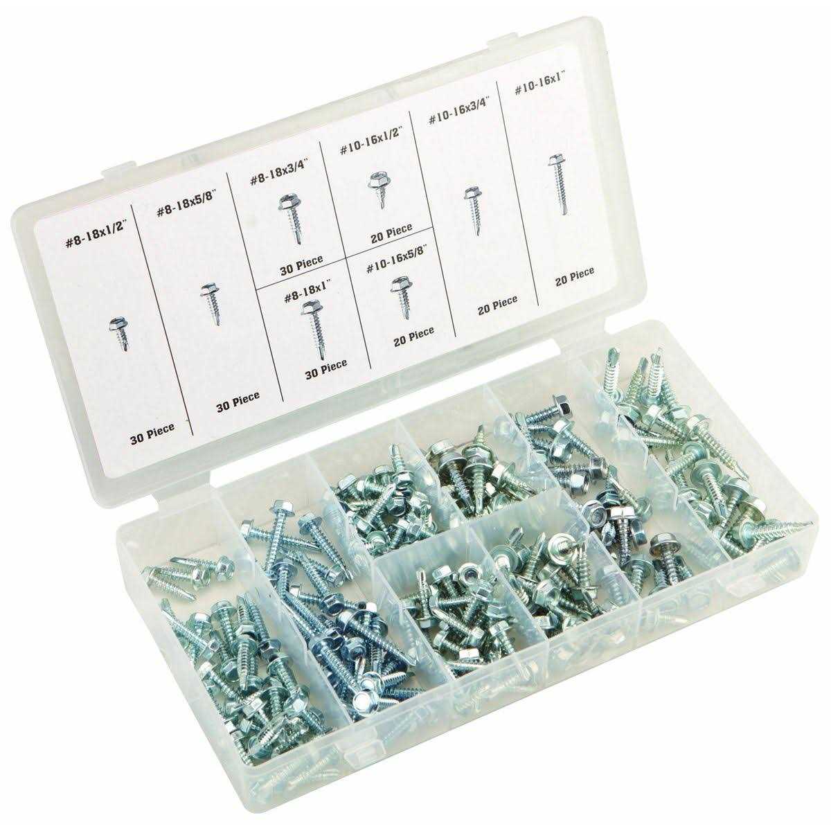 Storehouse 200 Piece Self-drilling Screw Assortment - Cheap Fitting