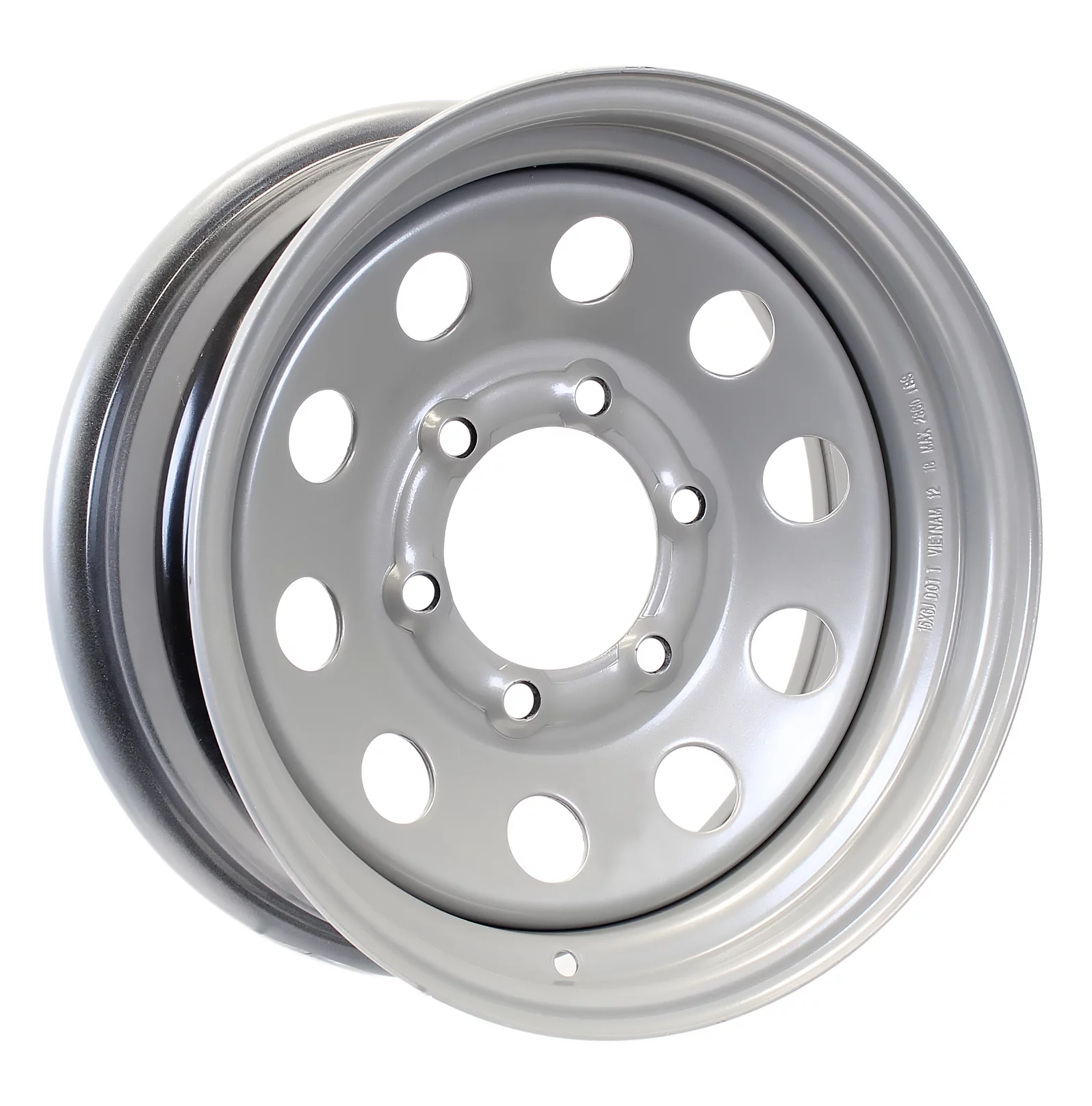 Trailer Wheel Rim 15x6 15 in.x6 in. Modular 6 Bolt Hole 5.5 in. On Center Silver - Cheap Fitting