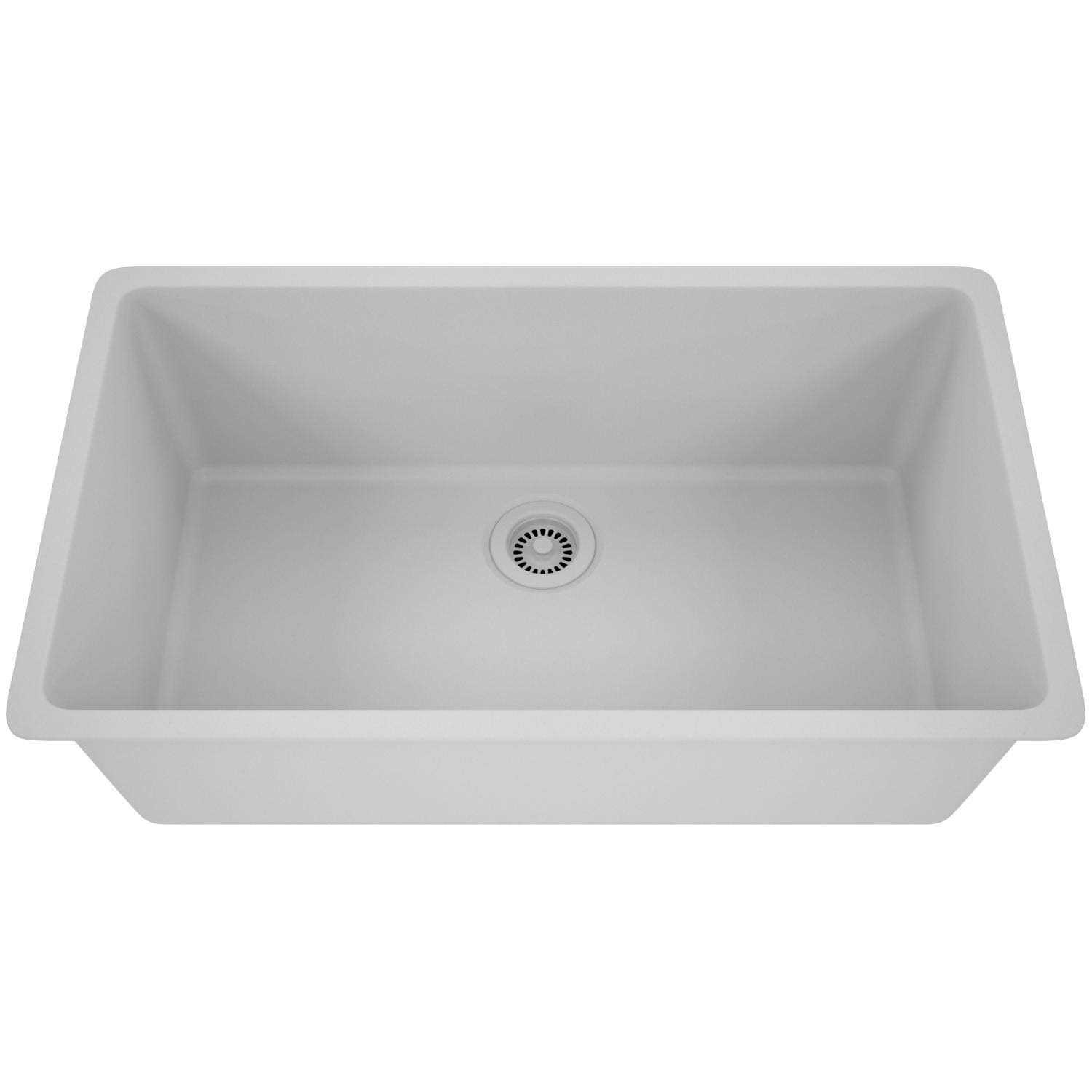 Lexicon Platinum Large Single Bowl Quartz Composite Sink - Cheap Fitting