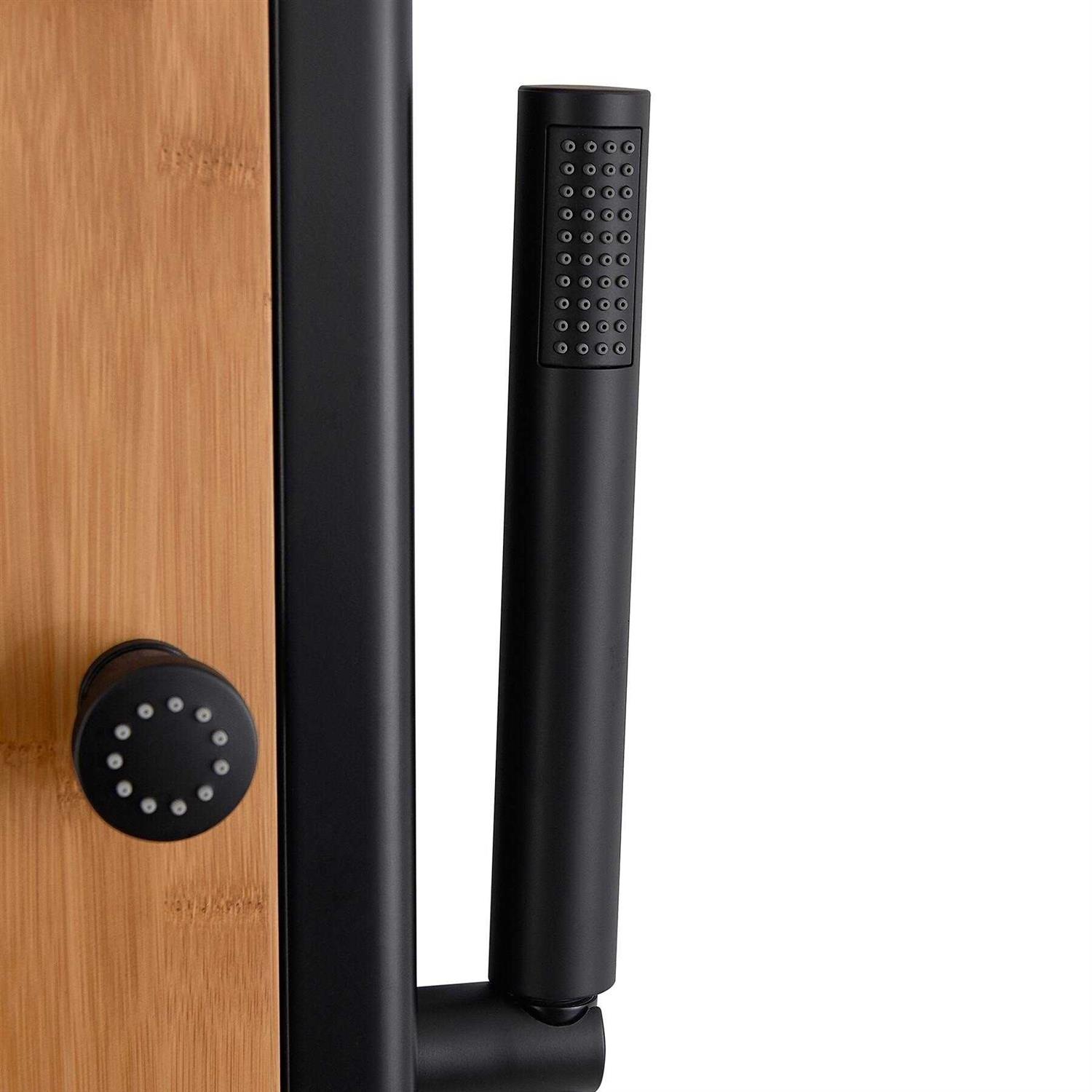 AKDY 57 In. 8-Jet Multifunction Shower Panel System with Adjustable Rainfall Shower Head - Cheap Fitting