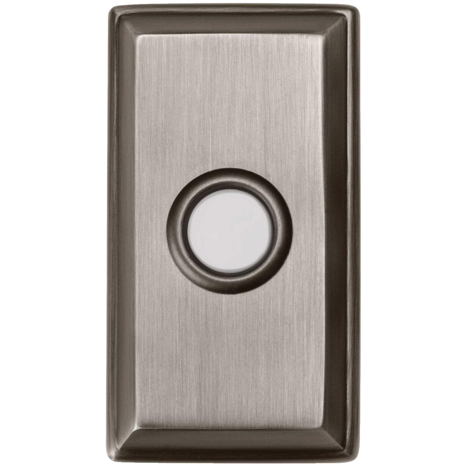 Baldwin 4860 3 x 1-1/2 Illuminated Rectangular Door Bell from the Estate Collection - Cheap Fitting