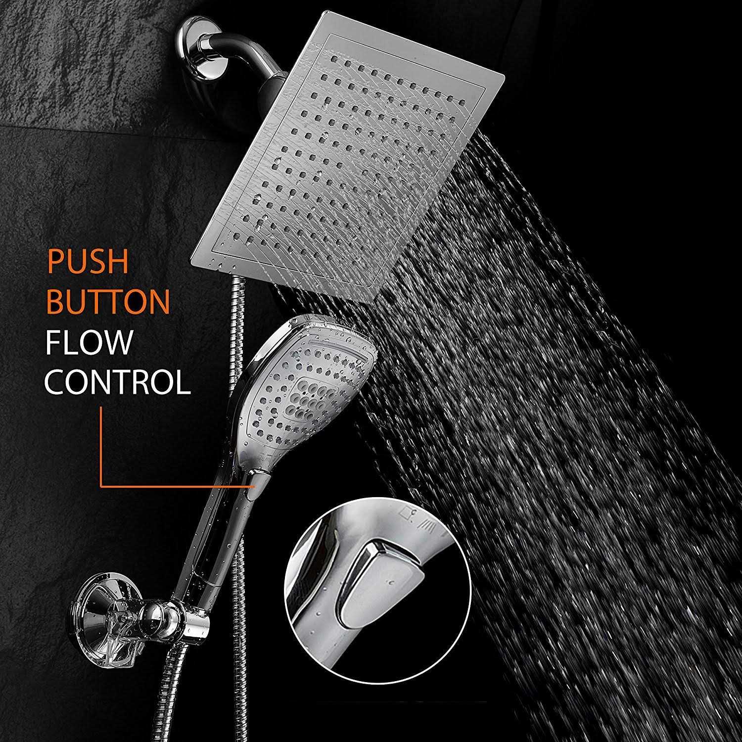 DreamSpa 9-inch Rain Shower Head/Handheld Combo - Cheap Fitting