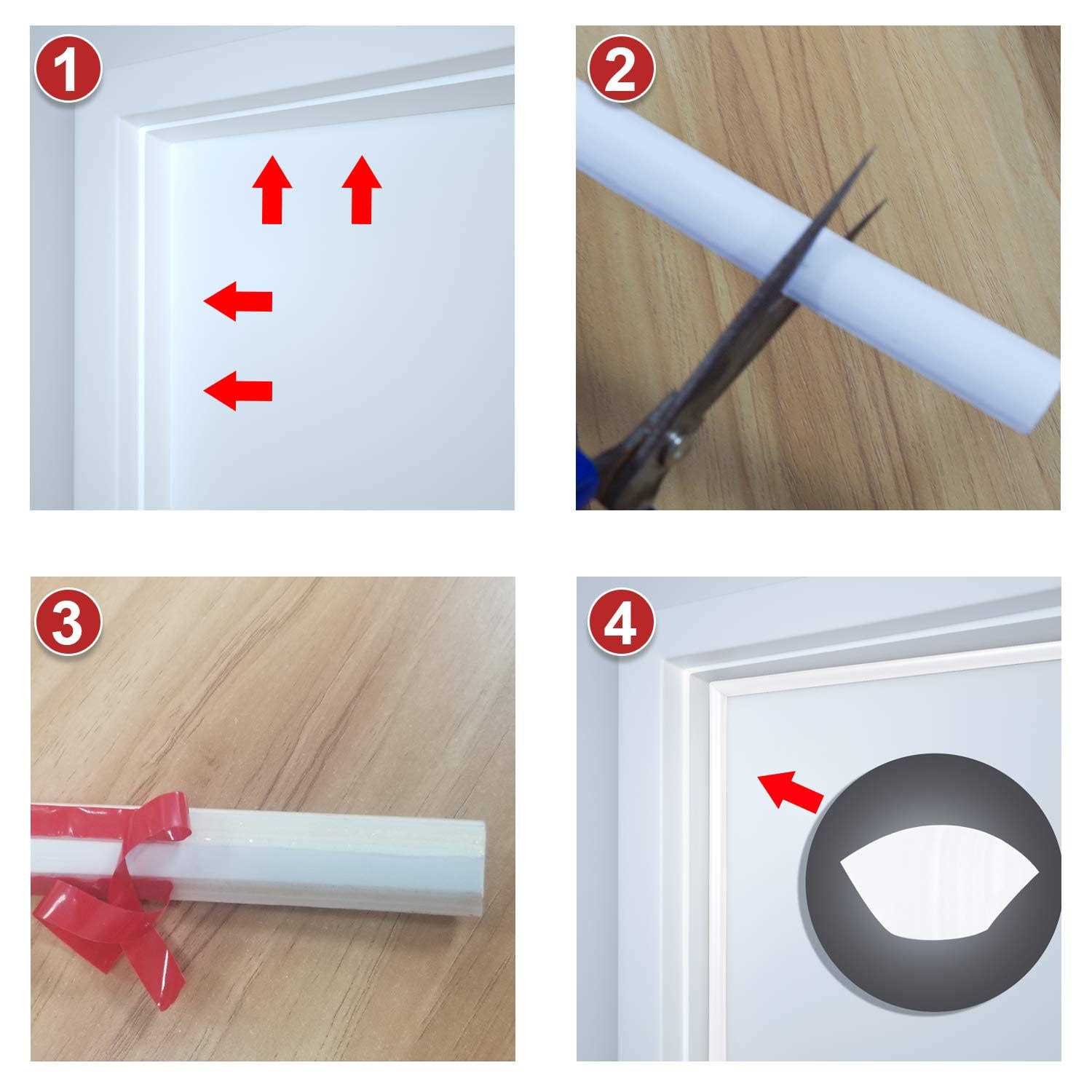 NeatiEase Flexible Quarter Round Molding Self Adhesive, Peel and Stick Waterproof Molding Trim Caulk Strip for Wall Edge Corner - Cheap Fitting