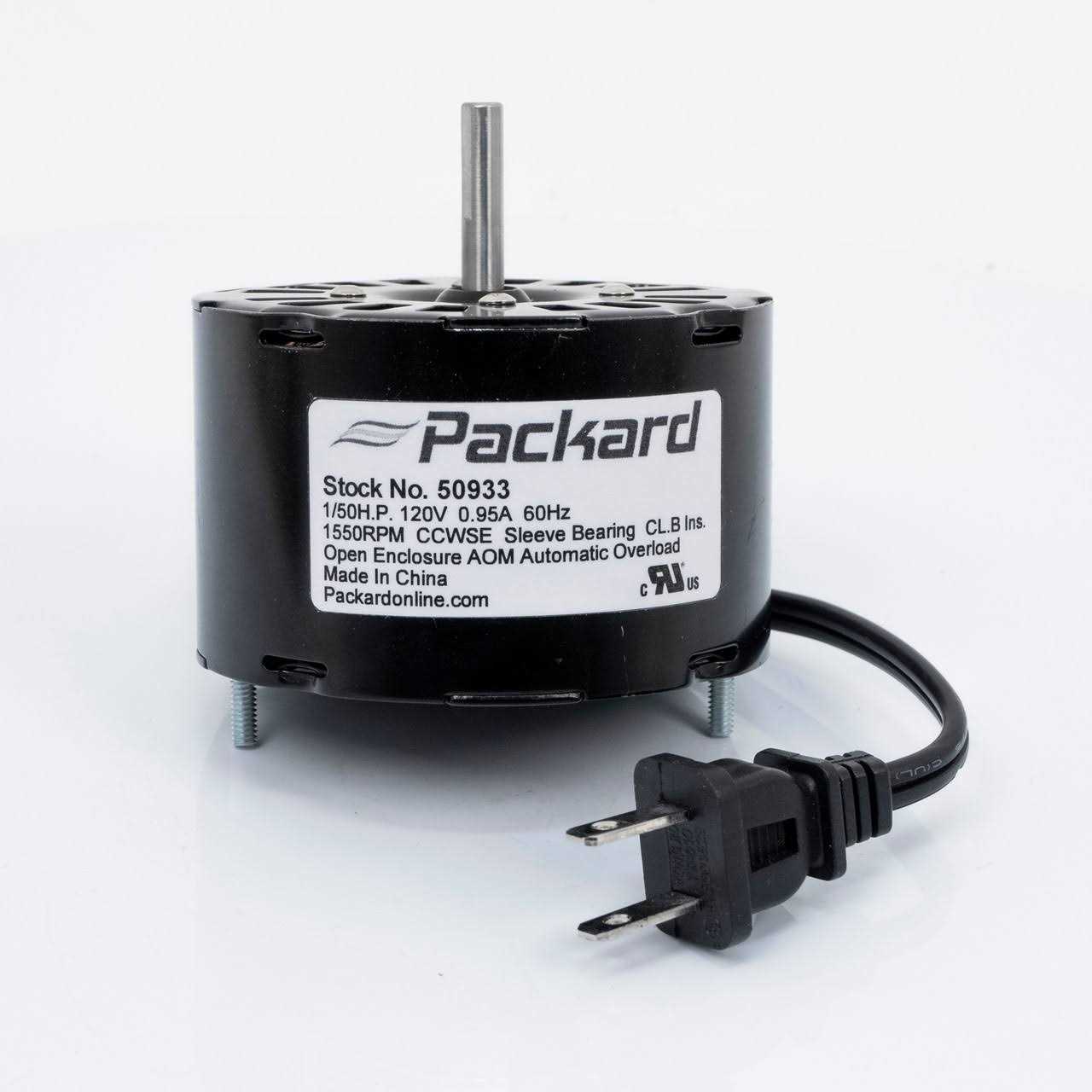 Packard 50933 3.3 Motor 1/50 Hp 115 Volts 1550 Rpm Replaces Nutone 86933000 - Cheap Fitting