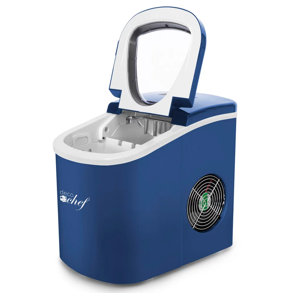 Deco Chef IMBLU Compact Electric Ice Maker Blue Bundle with 1 Year Extended Protection Plan - Cheap Fitting