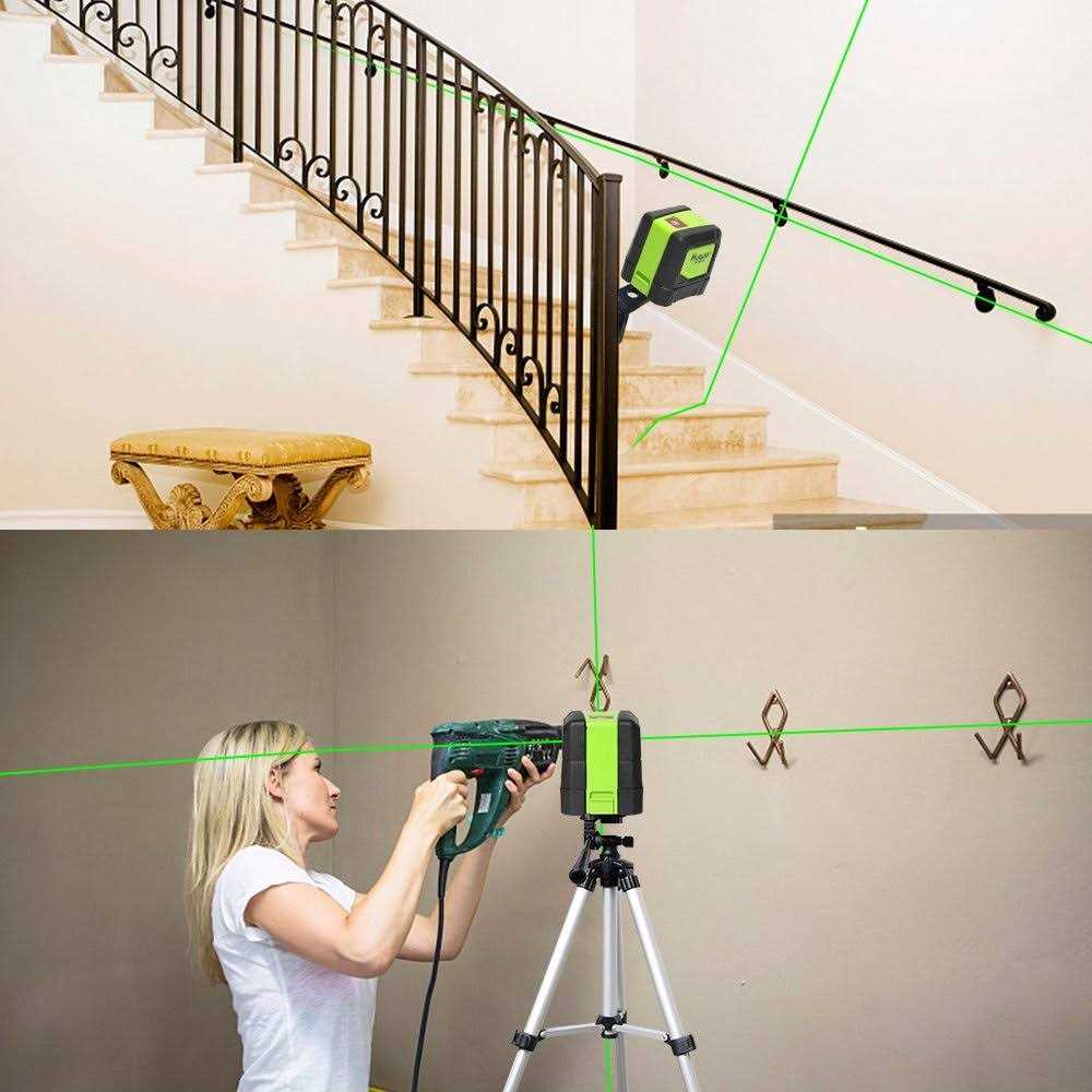 Huepar Cross Line Laser DIY Self-Leveling Green Beam Horizontal and Vertical Line Laser Level with 100 Ft Visibility - Cheap Fitting