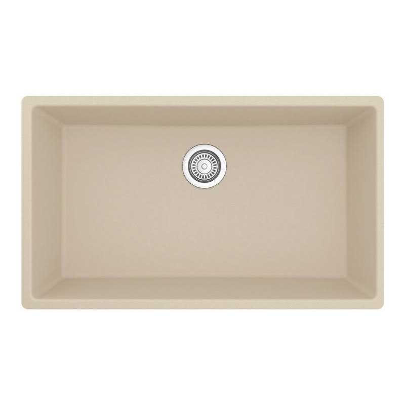 Karran QU-812 Undermount 32.5 in. Large Single Bowl Quartz Kitchen Sink Kit - Cheap Fitting