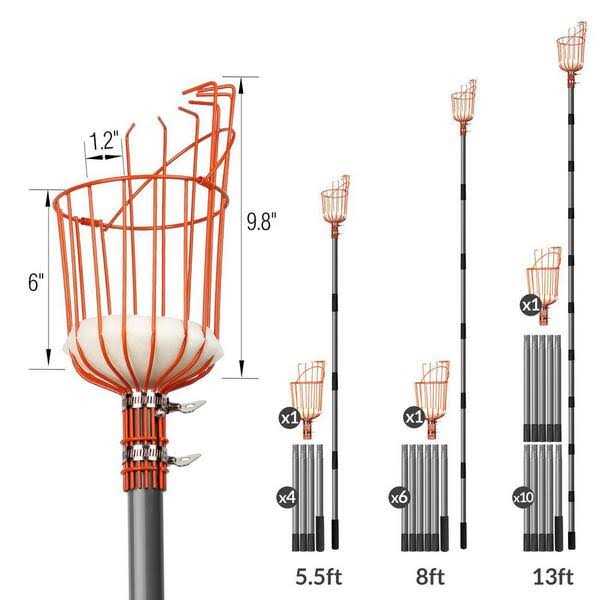 WaLensee 66 in. Stainless Steel Handle Fruit Picker - Cheap Fitting
