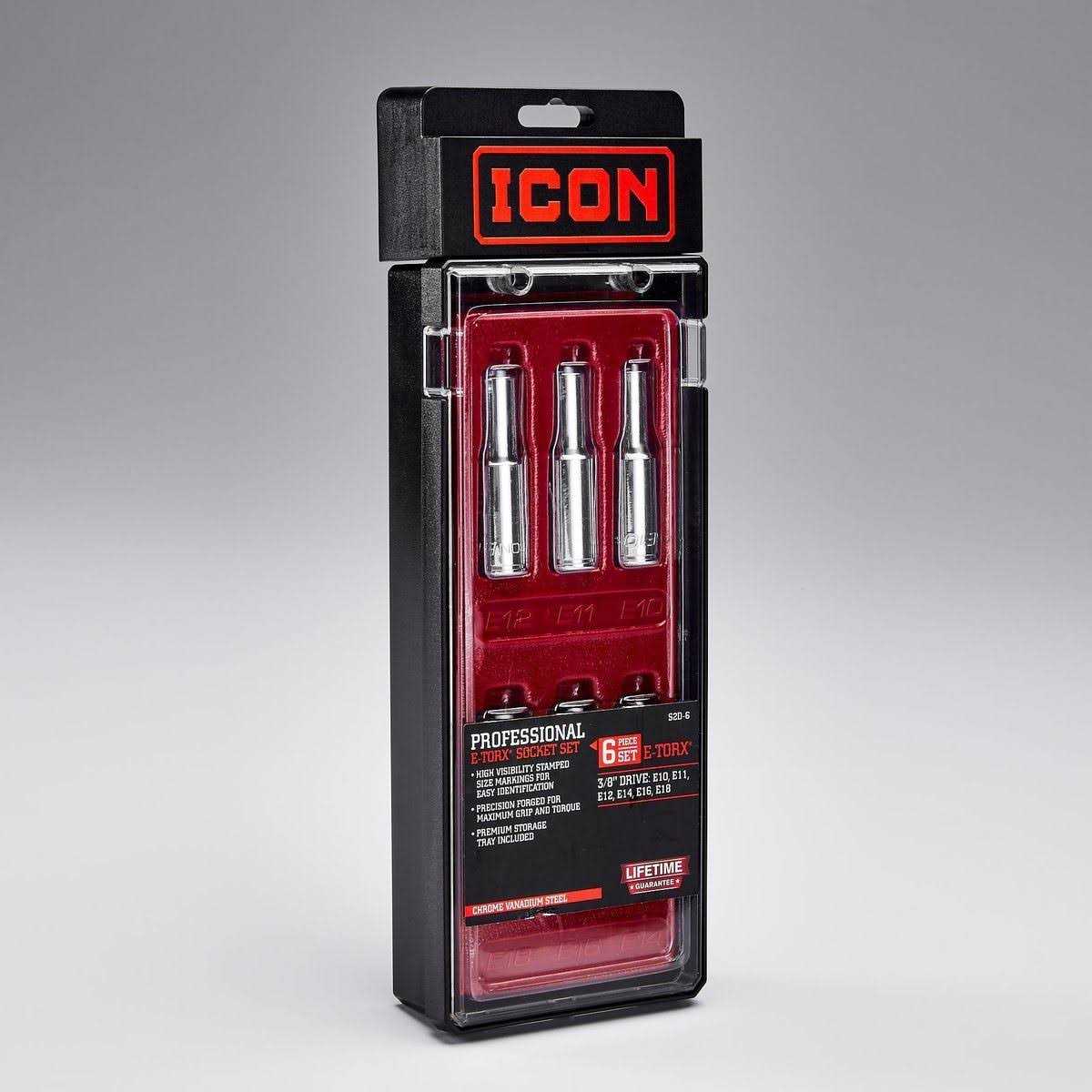 Icon 3/8 in. Drive Professional E-TORX Socket Set - Cheap Fitting