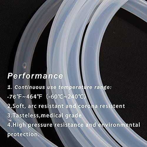 Quickun Pure Silicone Tubing ID x OD High Temp Food Grade Tube Pure Silicone Hose Tube for Home Brewing - Cheap Fitting