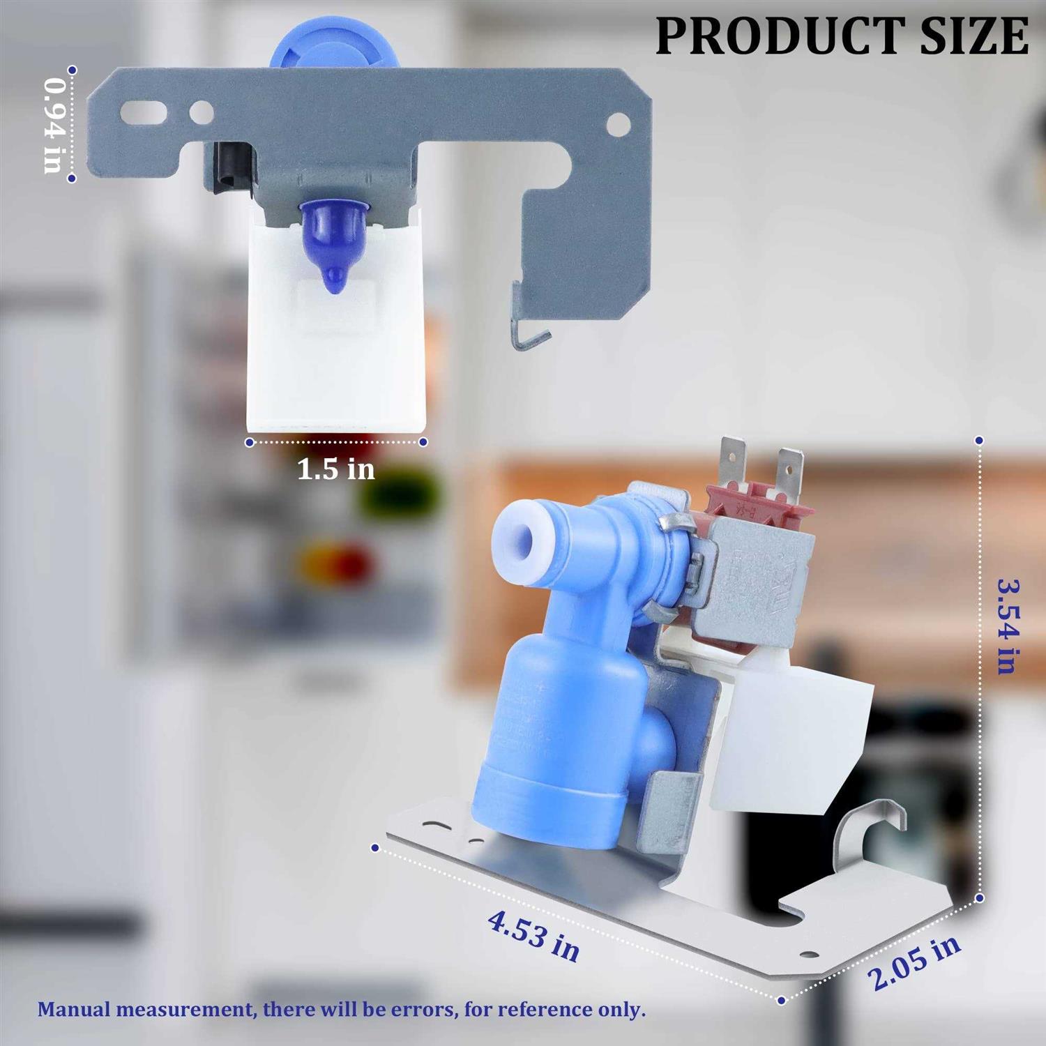 WR57X10033 Refrigerator Water Valve by Romalon Fit for G-E Ken-more Refrigerator Replaces AP3189335 914151 PS304375 SWR57X0090 - Cheap Fitting