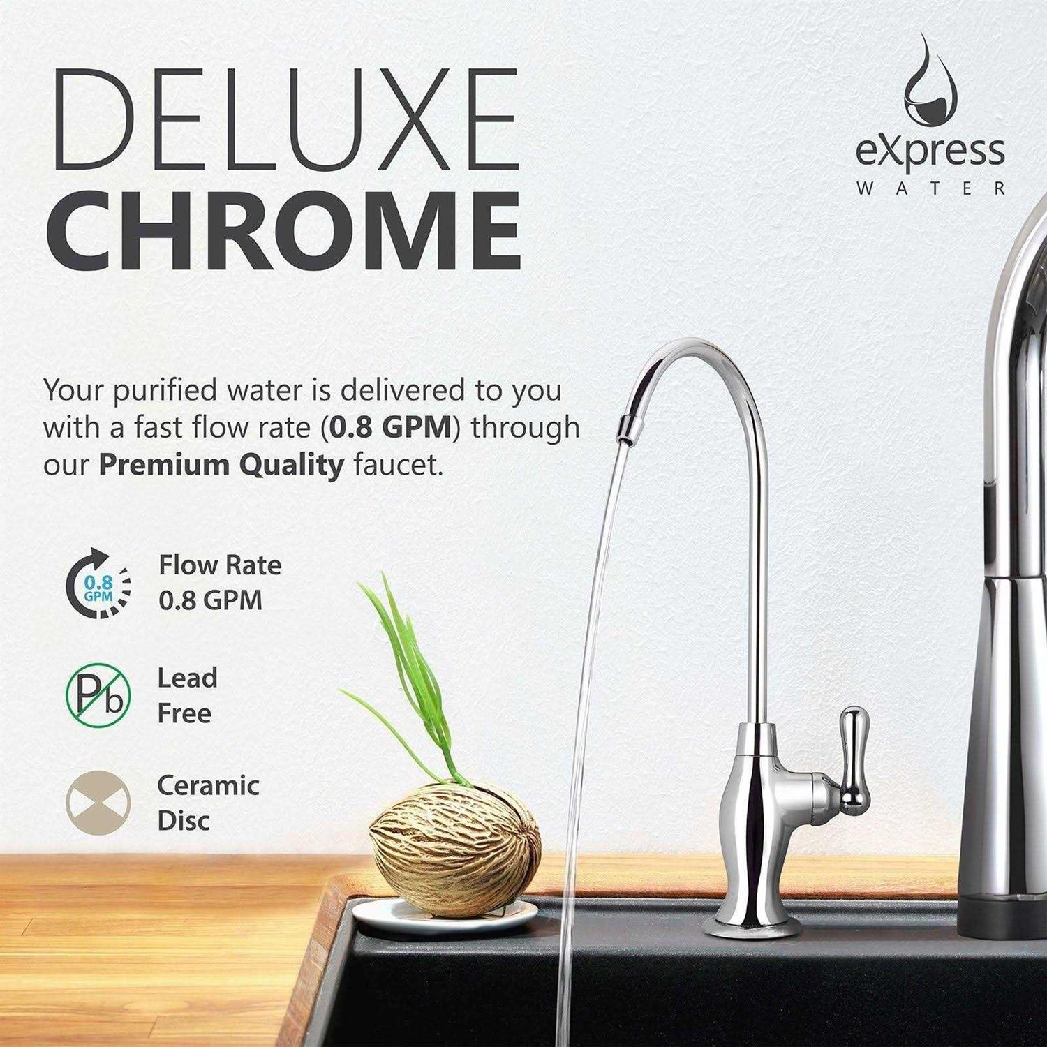 Express Water Reverse Osmosis Water Filtration System NSF Certified 5 Stage RO - Cheap Fitting