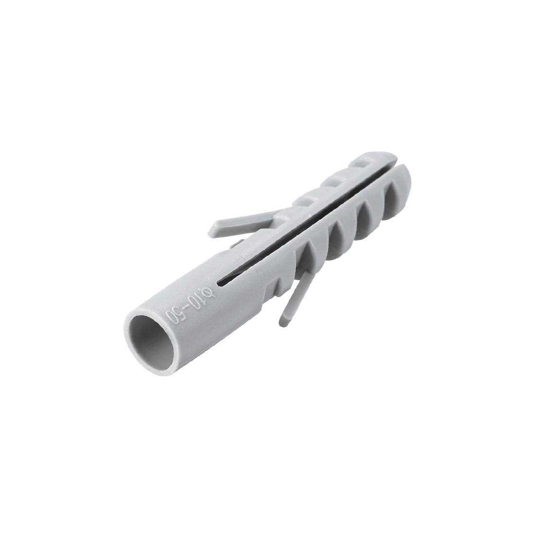 Uxcell 10x50mm Plastic Expansion Tube Bolts Column Frame Fixings Gray - Cheap Fitting